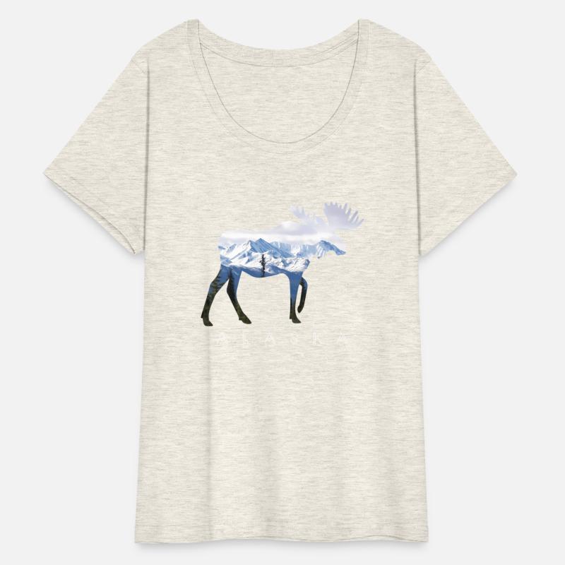 Alaska Day Moose Snowy Mountain