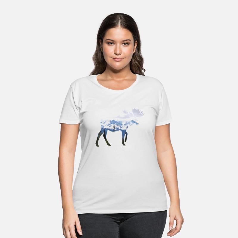 Alaska Day Moose Snowy Mountain