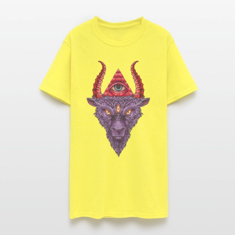 All Seeing Eye Retro Tattoo Style Baphomet Red