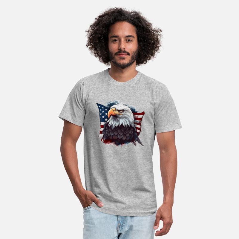 American patriotic bald eagle whit USA flag