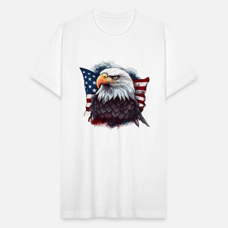 American patriotic bald eagle whit USA flag