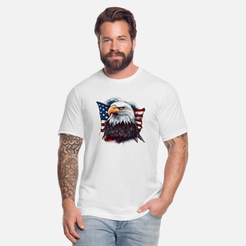 American patriotic bald eagle whit USA flag