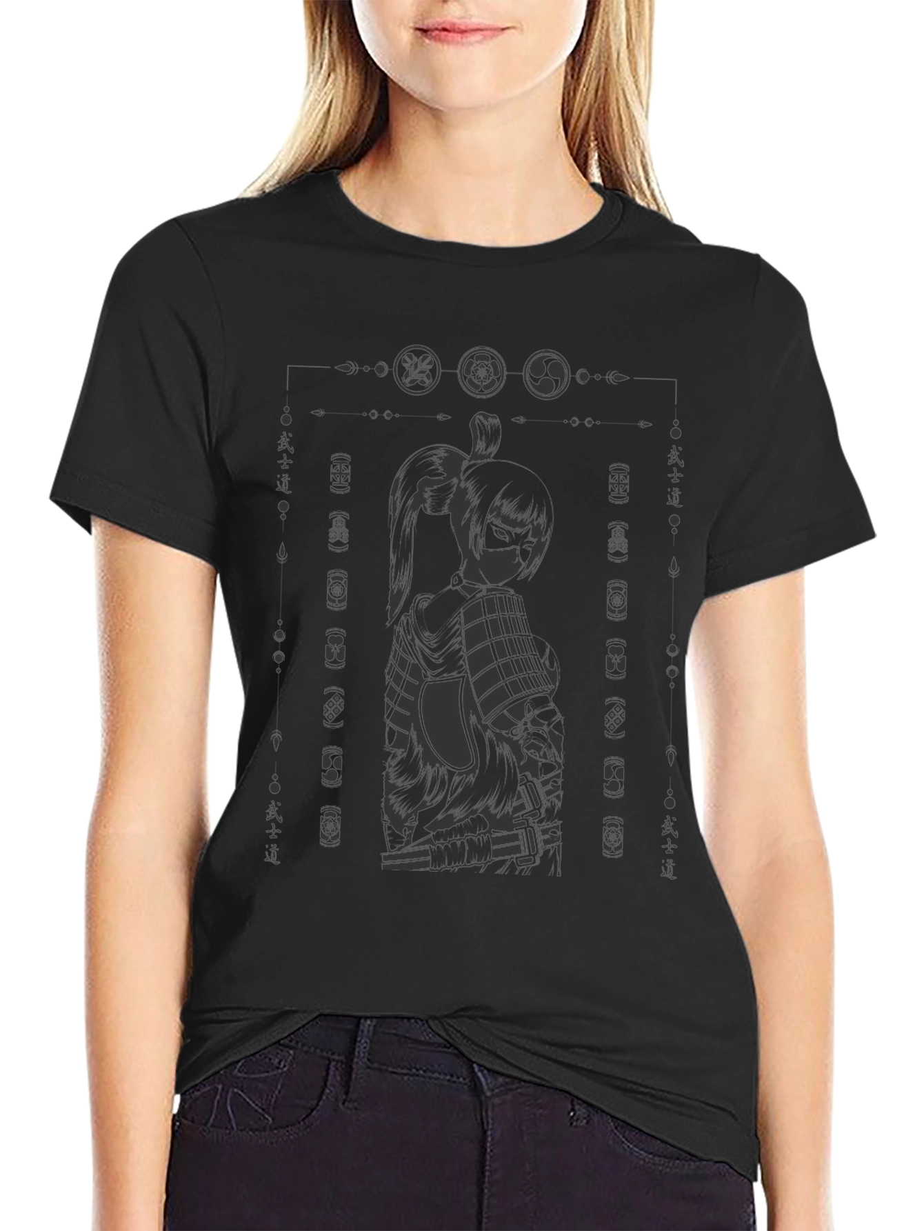Samurai Graphic Black T-Shirt