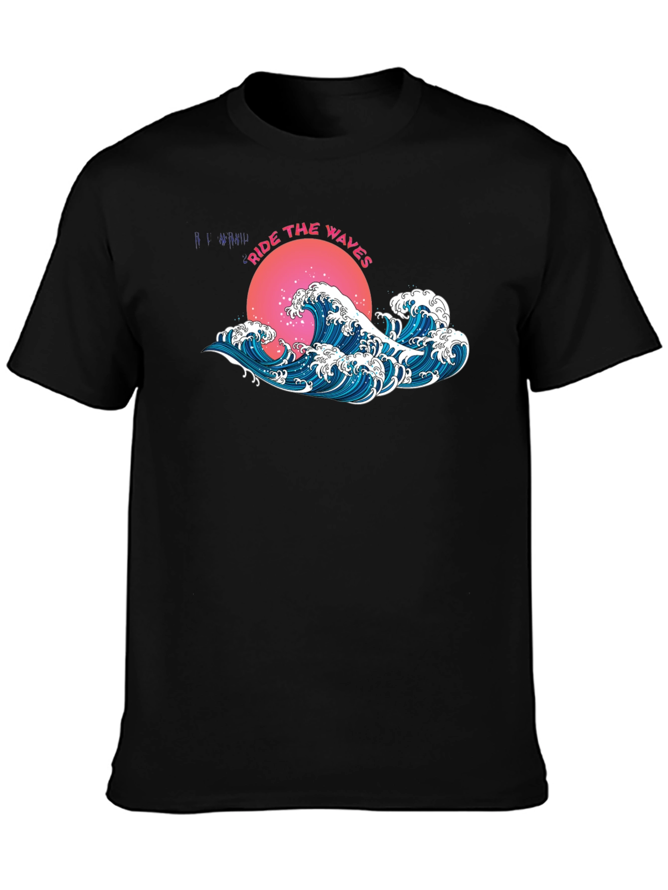 Ride the Waves Graphic Tee - Black T-Shirt