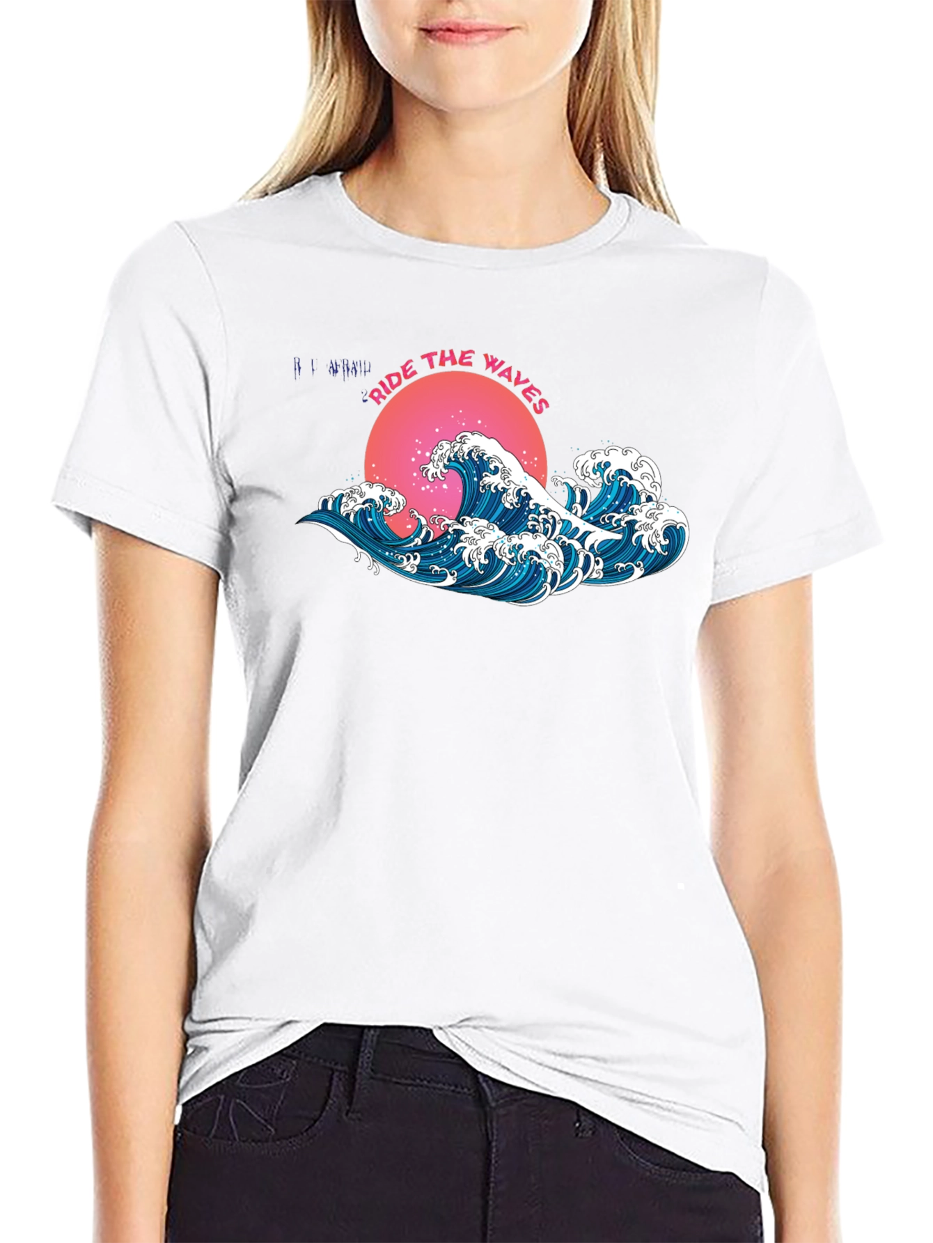 Ride the Waves Graphic Tee - Black T-Shirt