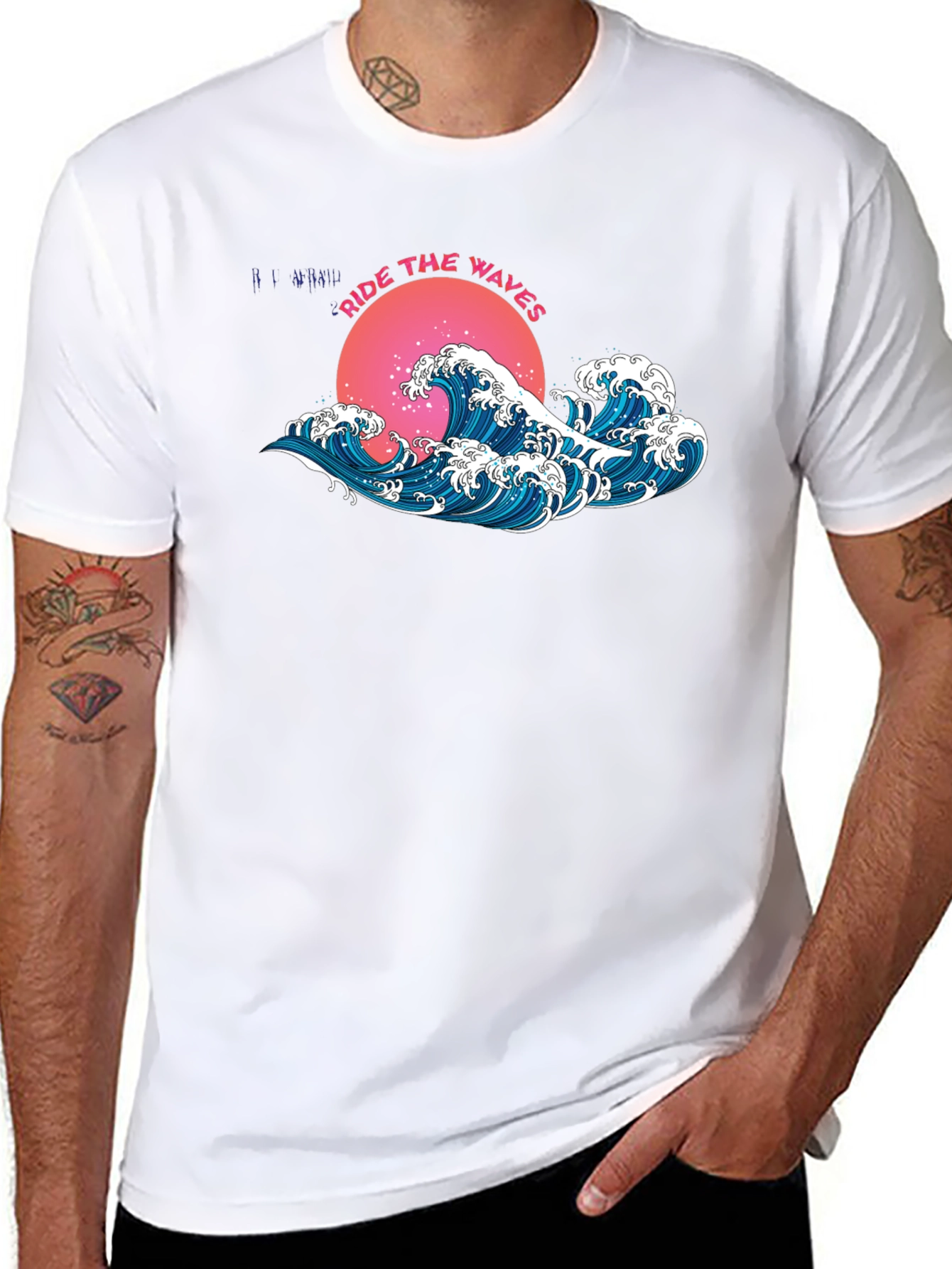 Ride the Waves Graphic Tee - Black T-Shirt
