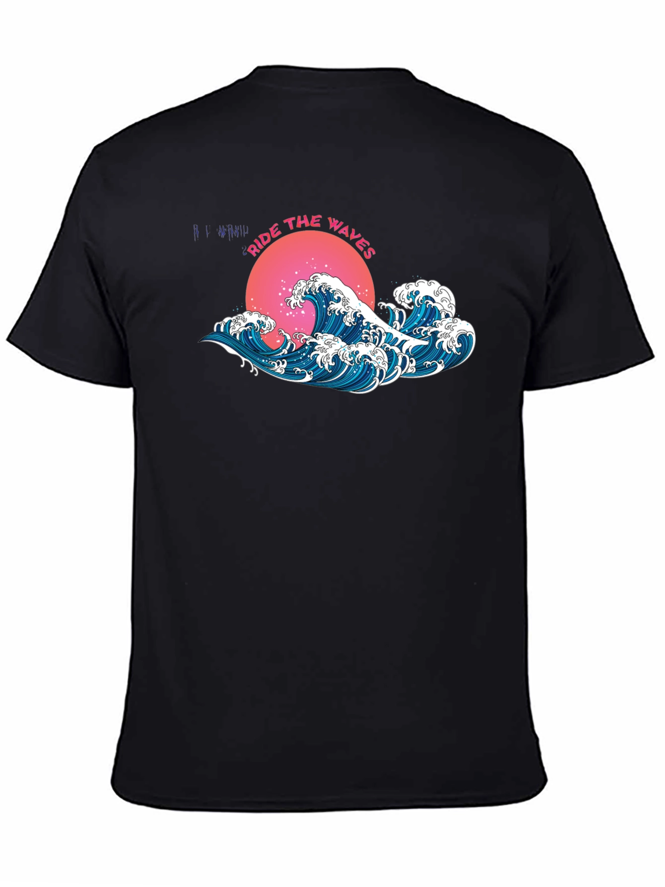 Ride the Waves Graphic Tee - Black T-Shirt