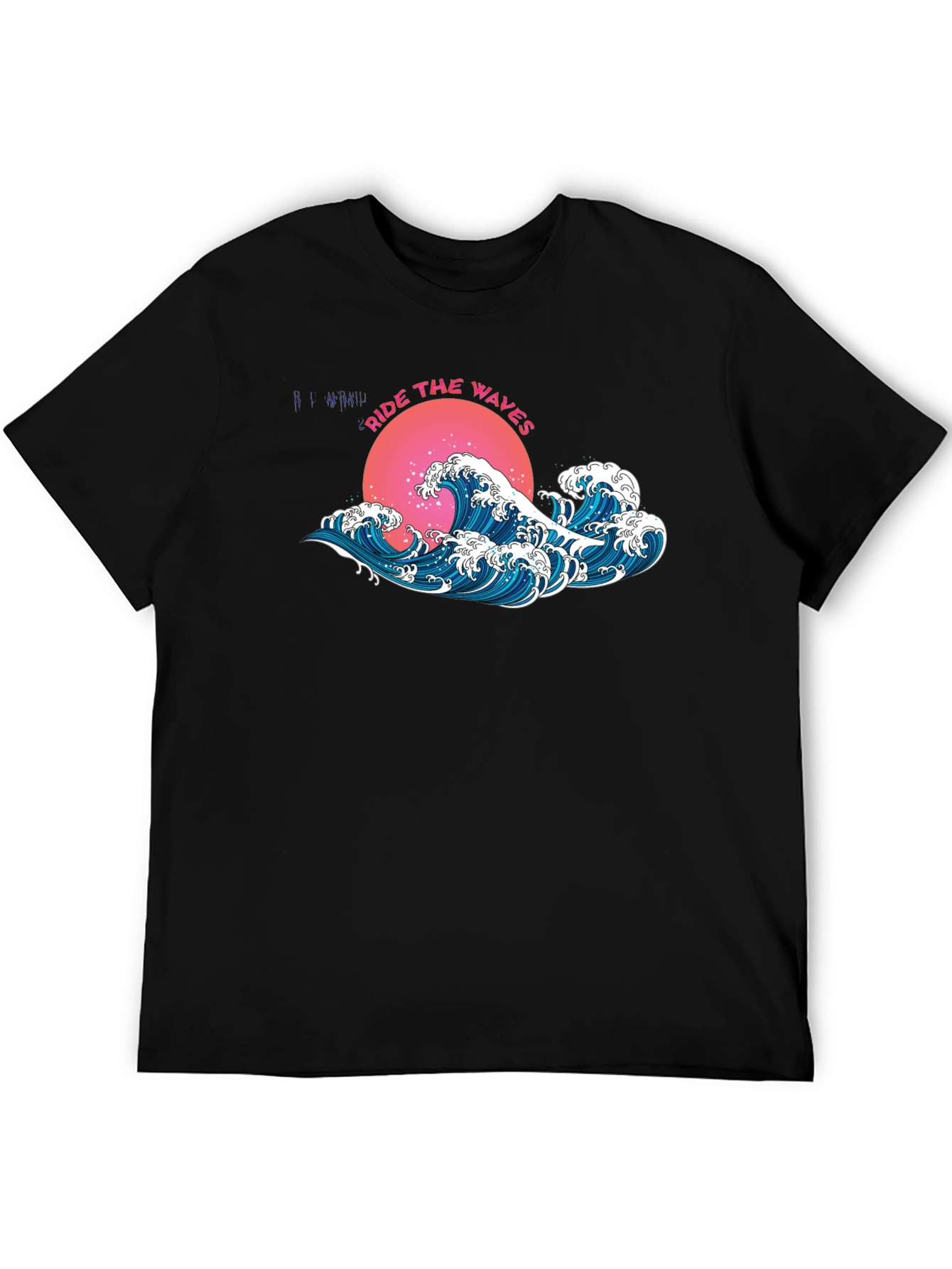Ride the Waves Graphic Tee - Black T-Shirt