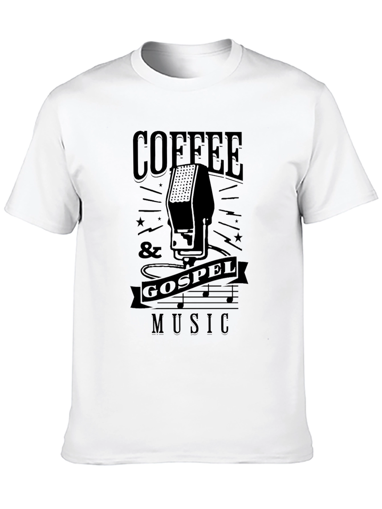 Coffee & Gospel Music Black Graphic Tee