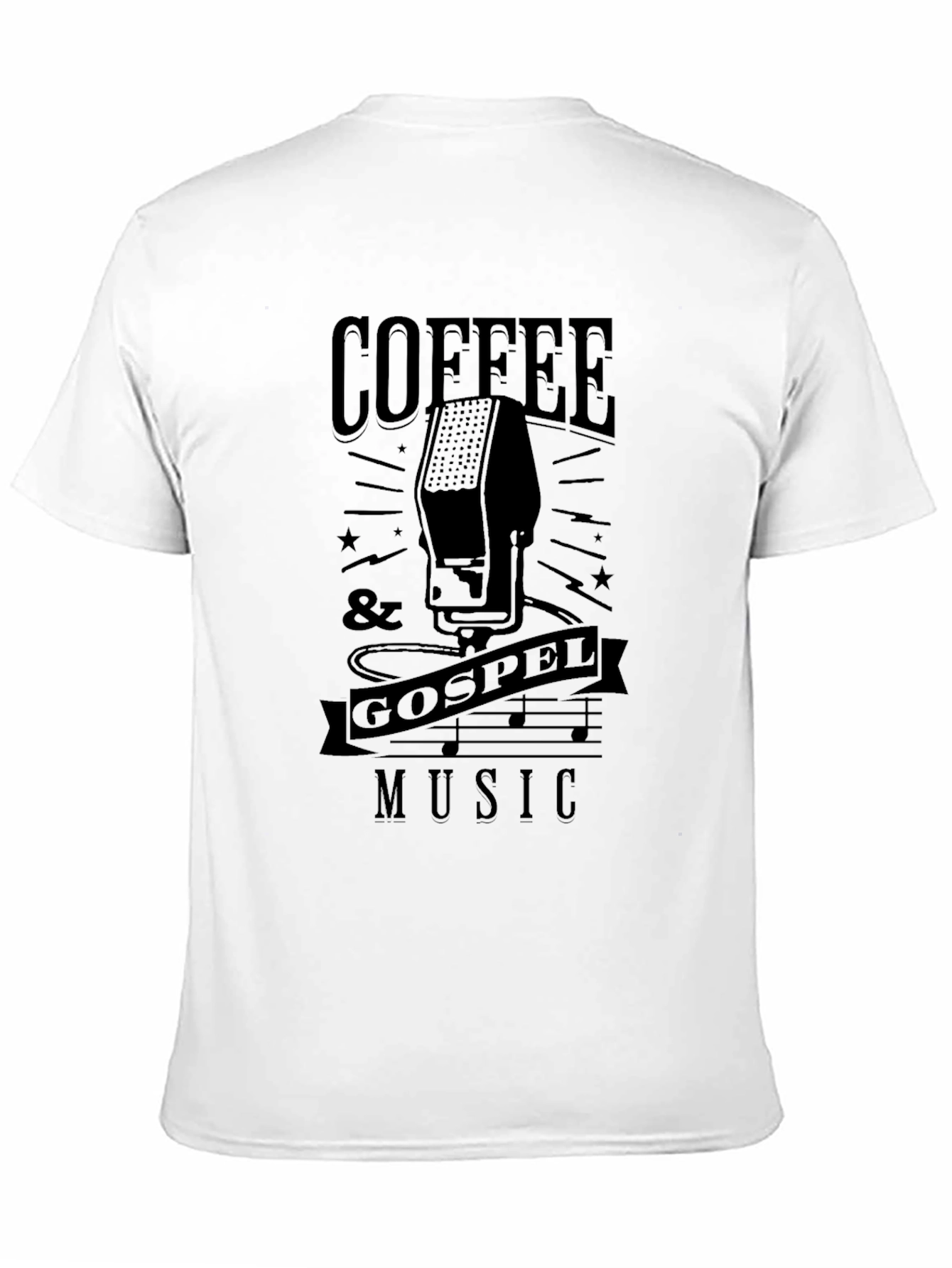 Coffee & Gospel Music Black Graphic Tee