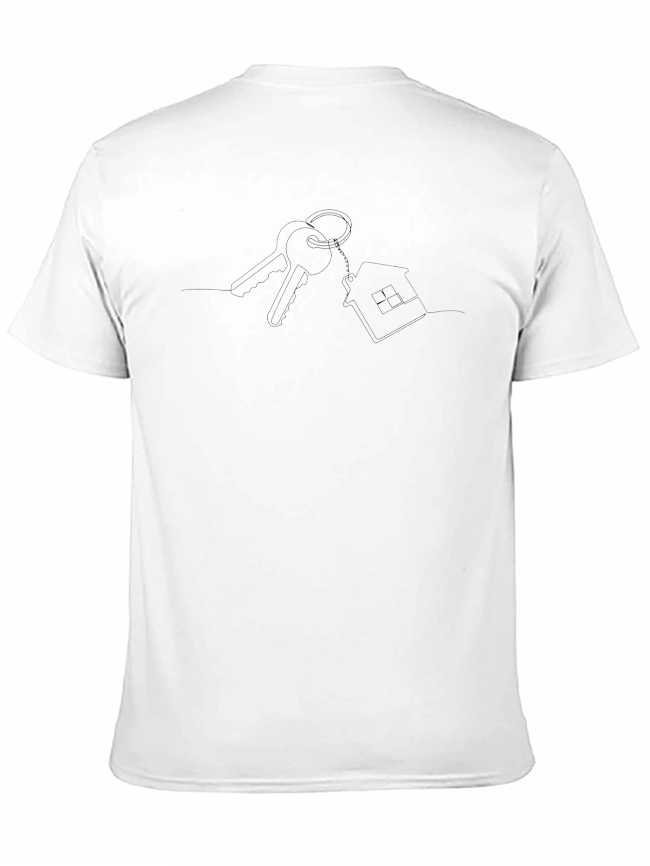 Mens Black Solid Crew Neck T-Shirt