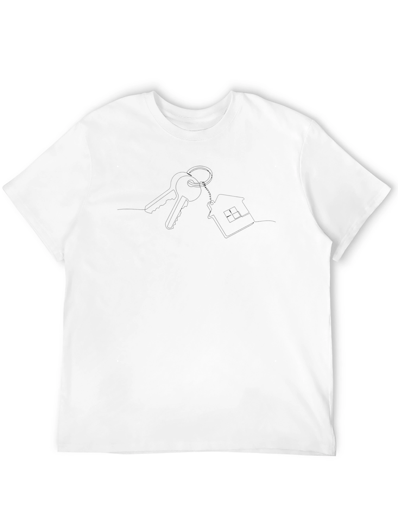 Mens Black Solid Crew Neck T-Shirt