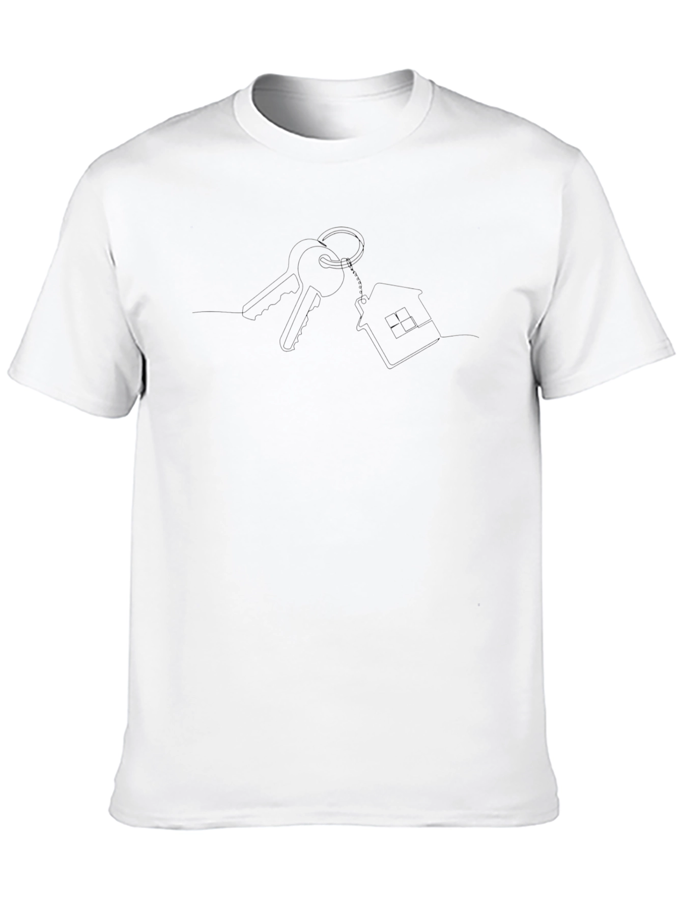 Mens Black Solid Crew Neck T-Shirt