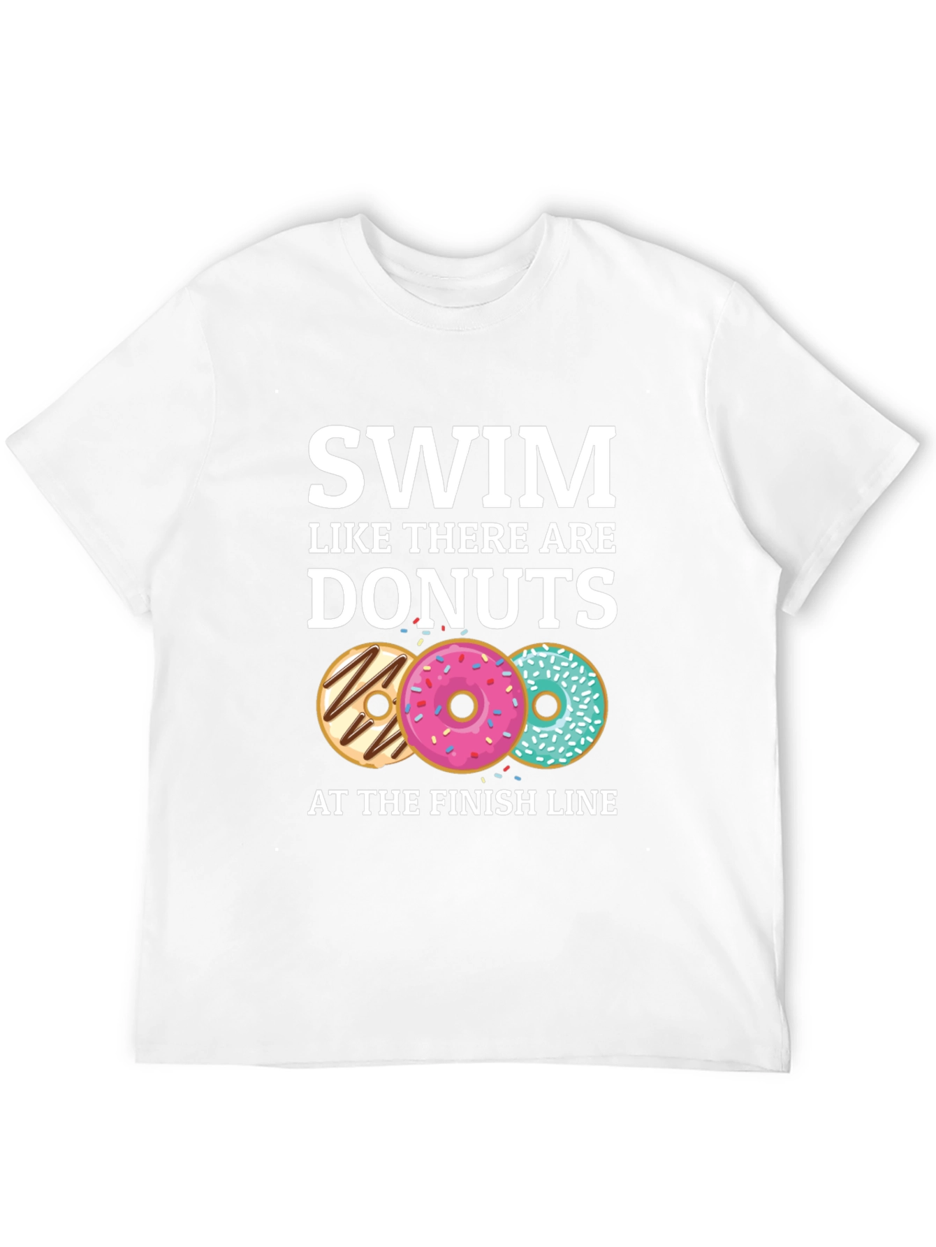 Swim for Donuts T-Shirt - Funny Motivational Tee