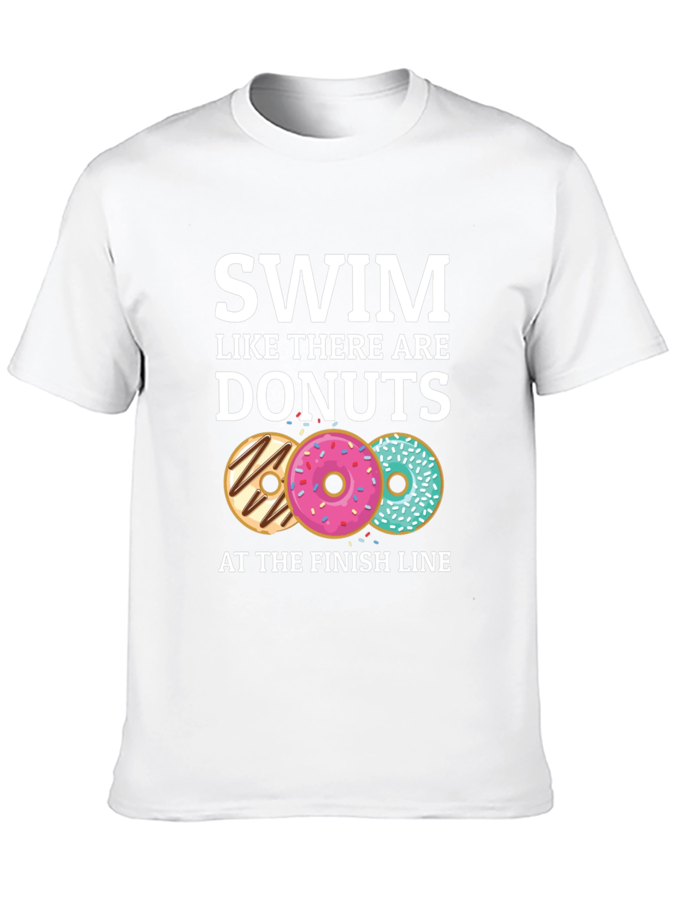 Swim for Donuts T-Shirt - Funny Motivational Tee