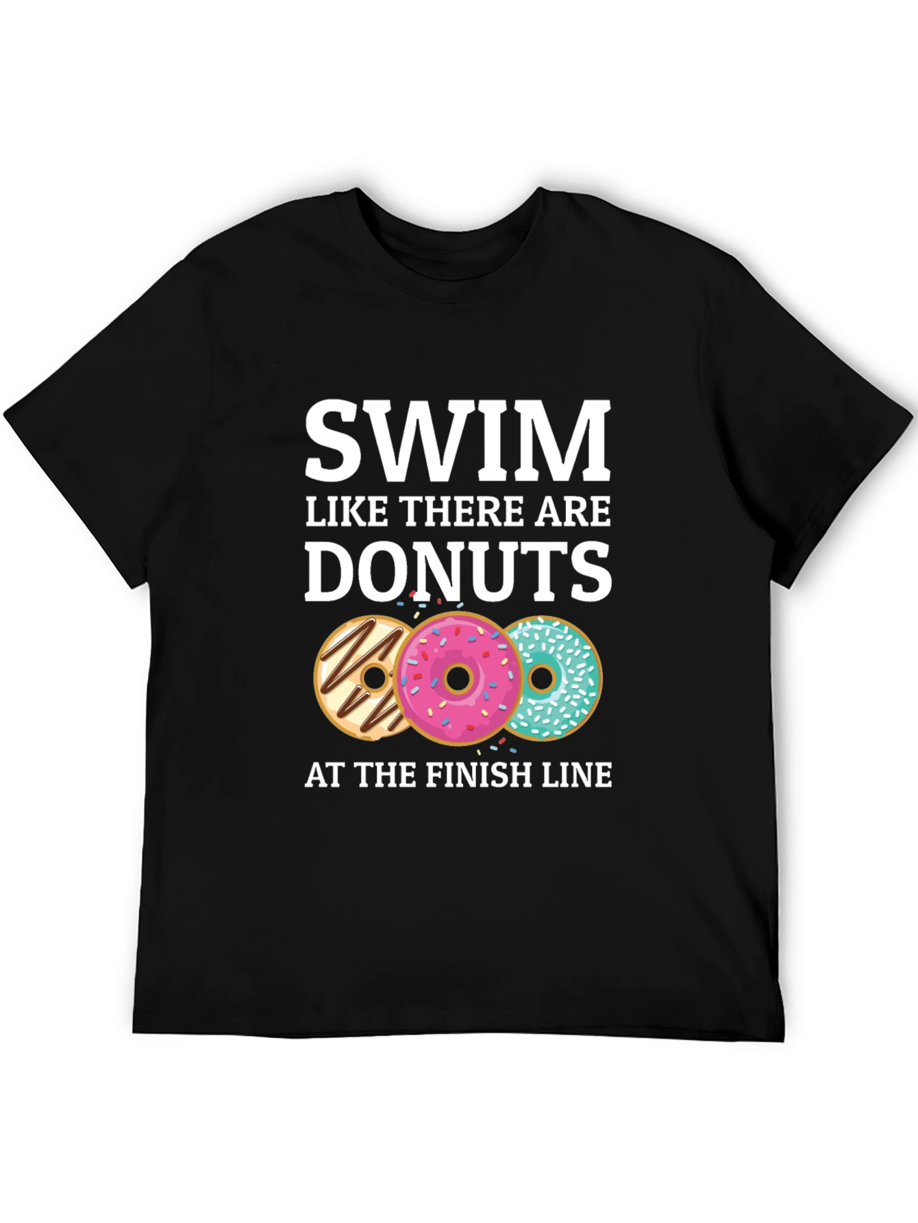 Swim for Donuts T-Shirt - Funny Motivational Tee