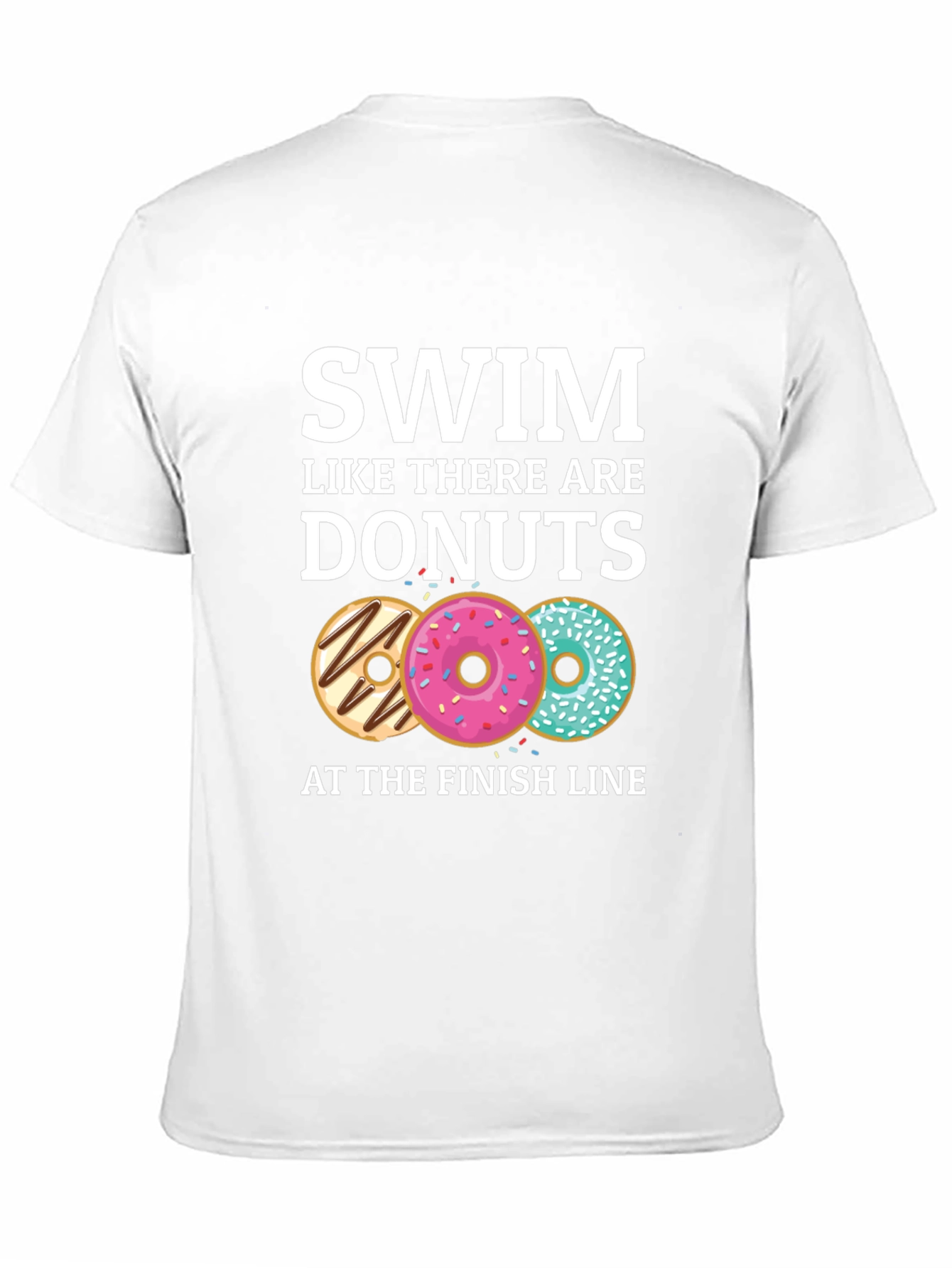 Swim for Donuts T-Shirt - Funny Motivational Tee