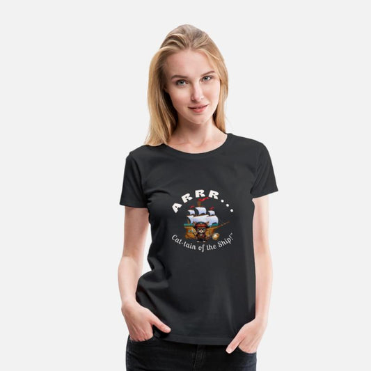 ARRR... Cat-tain of the Ship! - Pirate Cat T-Shirt