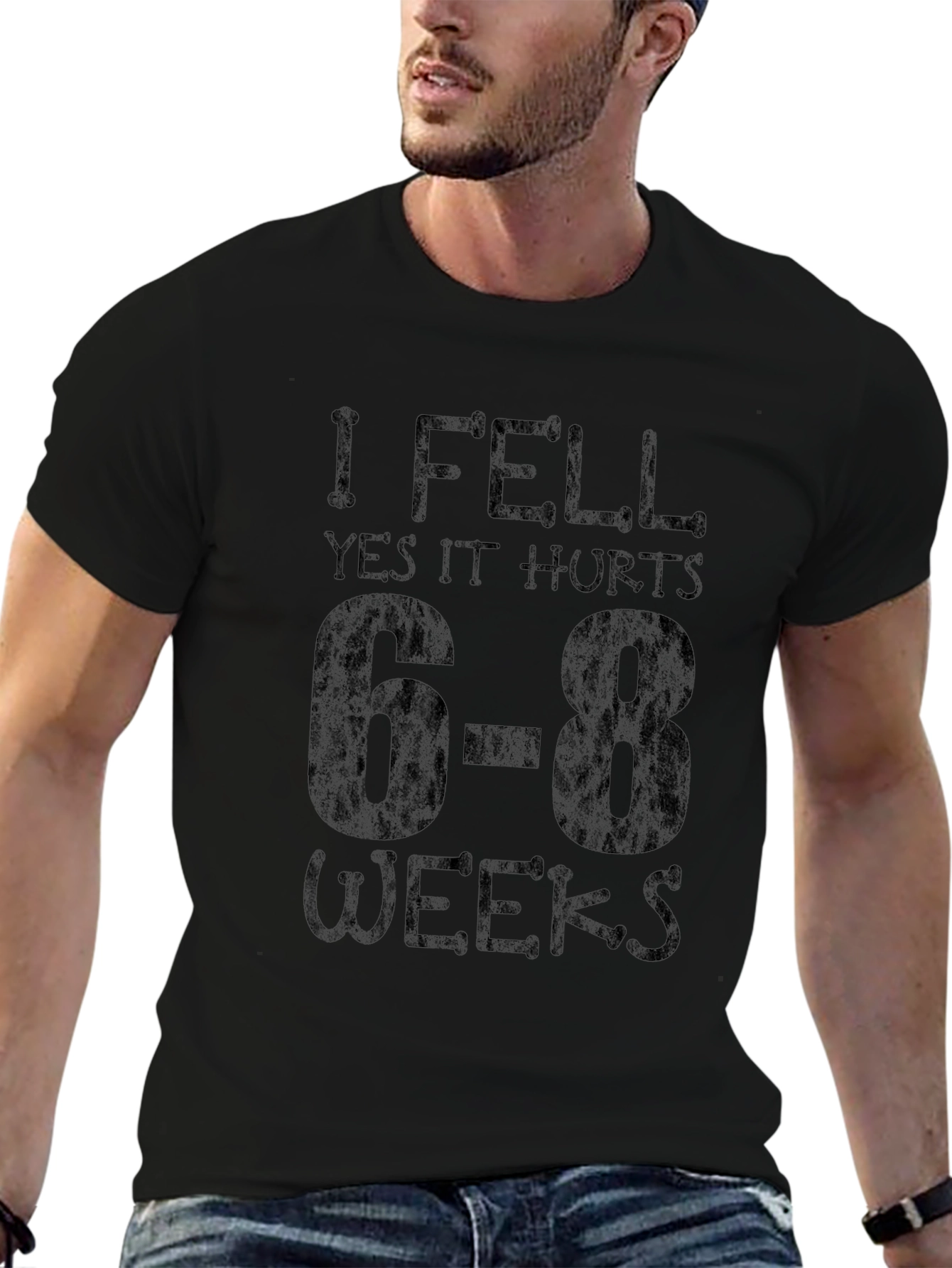 I Fell Yes It Hurts Funny Graphic T-Shirt