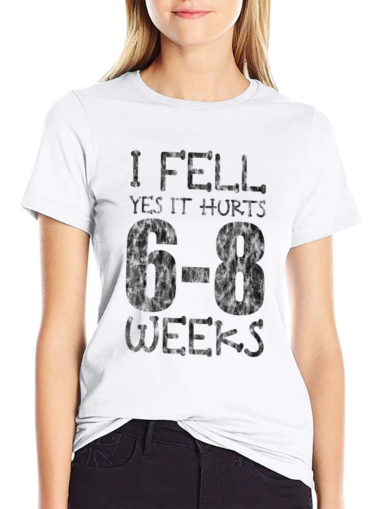 I Fell Yes It Hurts Funny Graphic T-Shirt