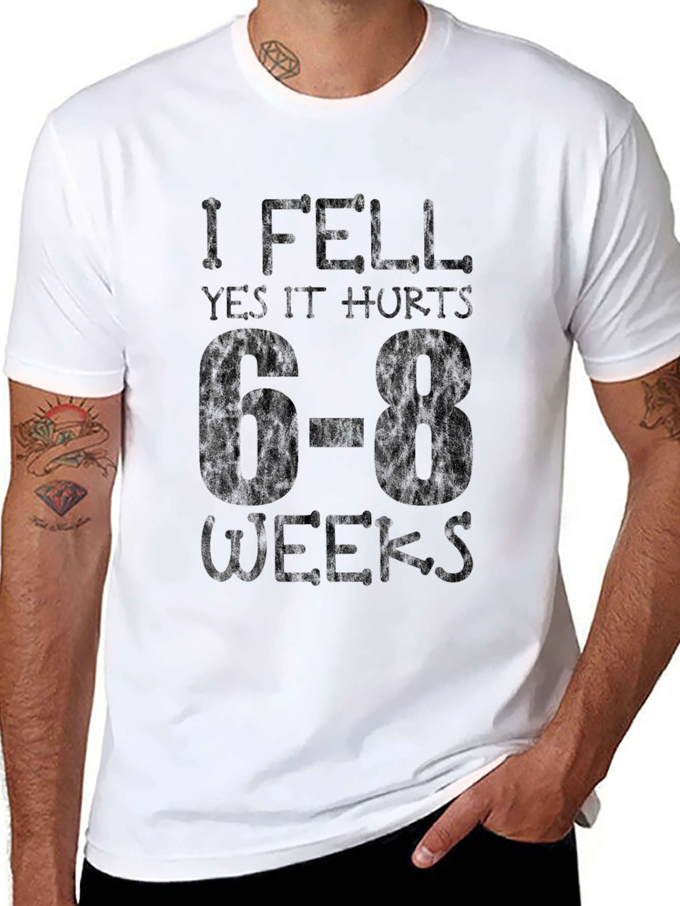 I Fell Yes It Hurts Funny Graphic T-Shirt