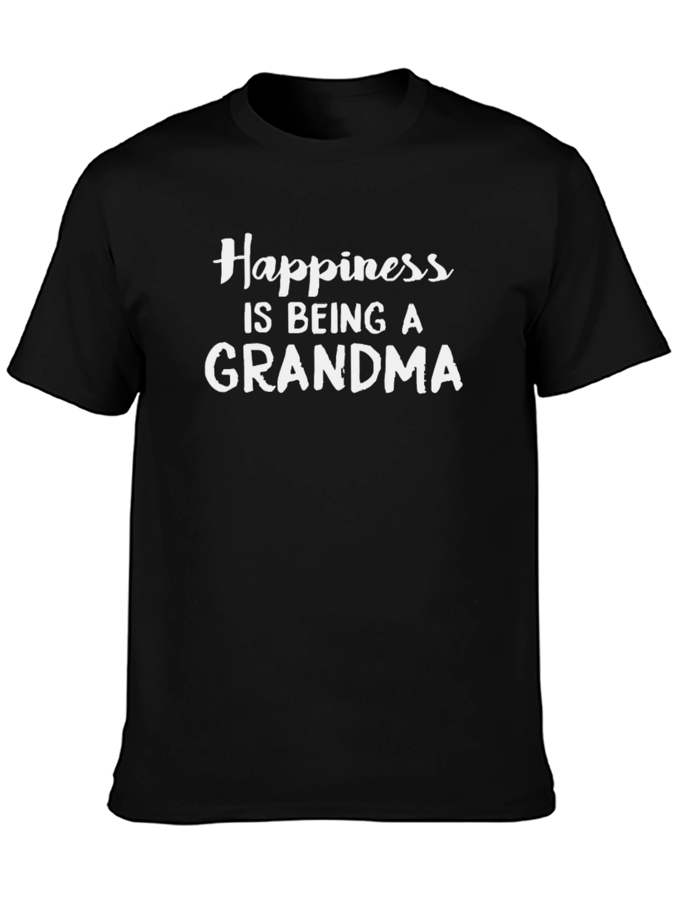 Happiness is Being a Grandma Black T-Shirt