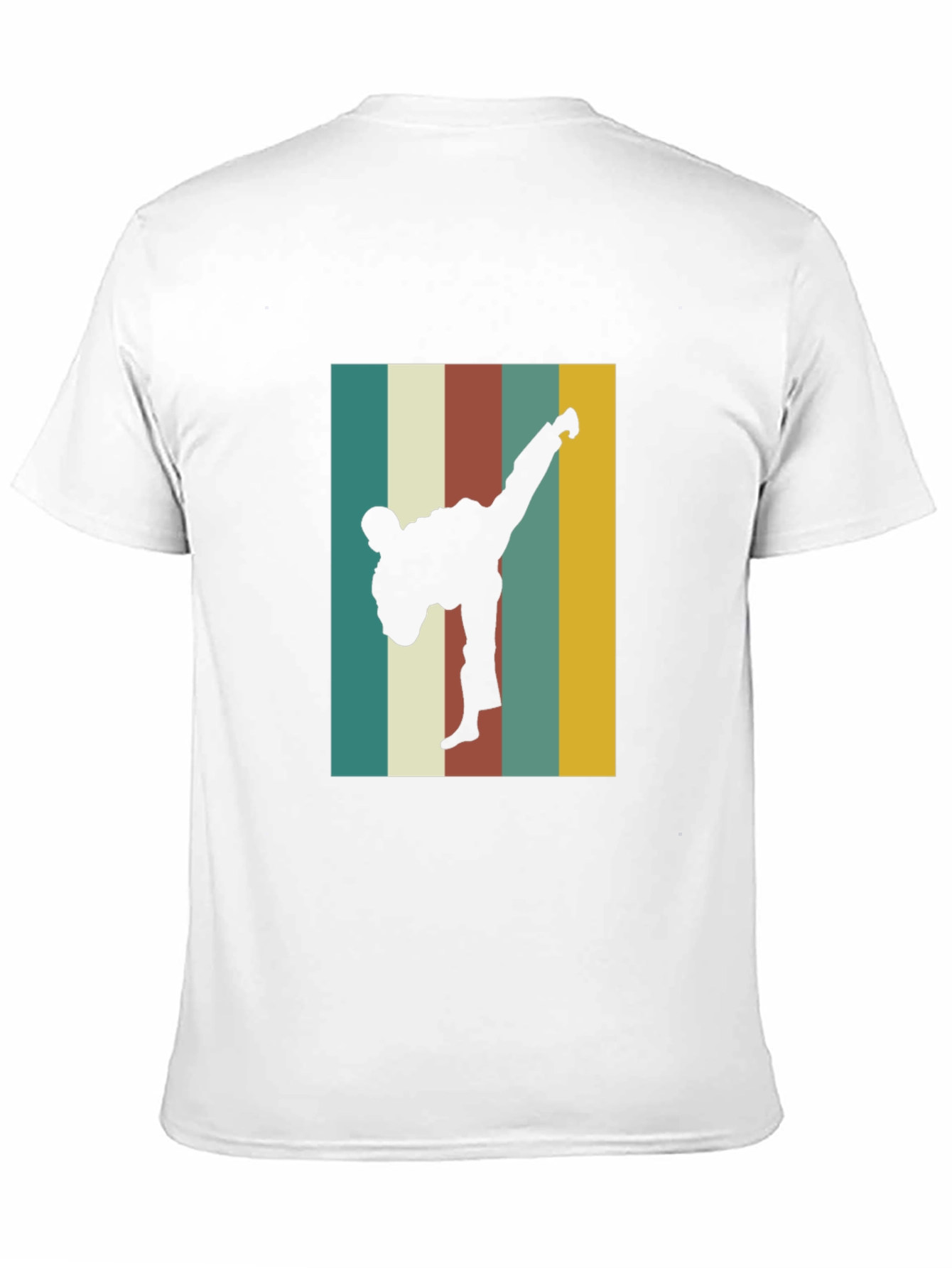 Retro Karate Kick T-Shirt - Black