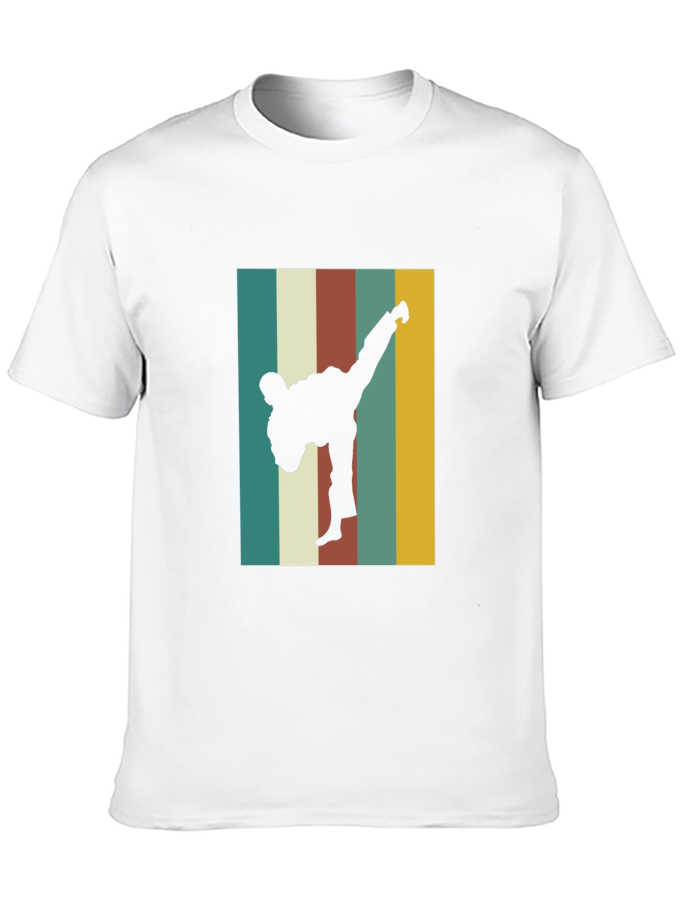 Retro Karate Kick T-Shirt - Black