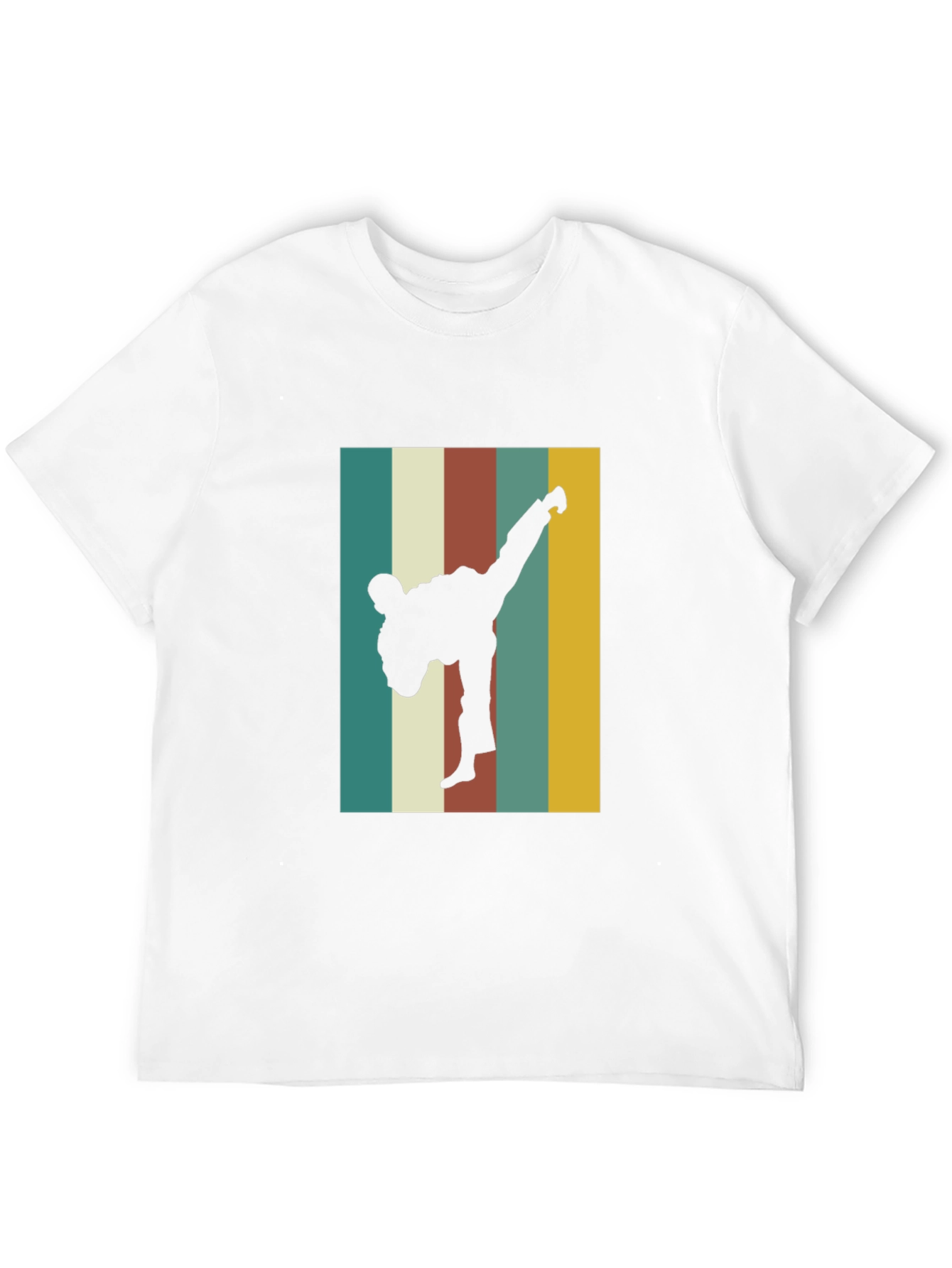 Retro Karate Kick T-Shirt - Black
