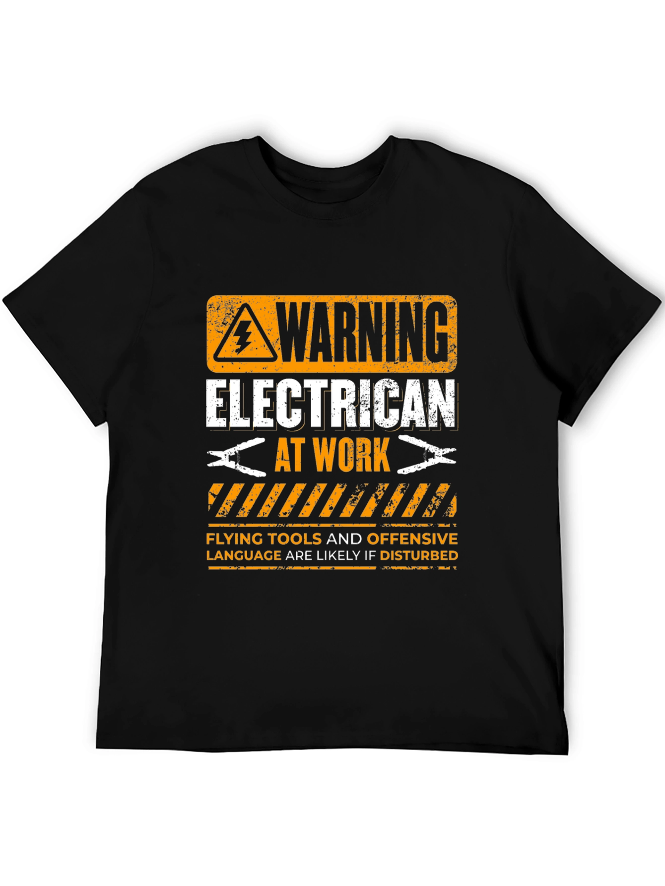 Warning Electrician At Work Graphic T-Shirt