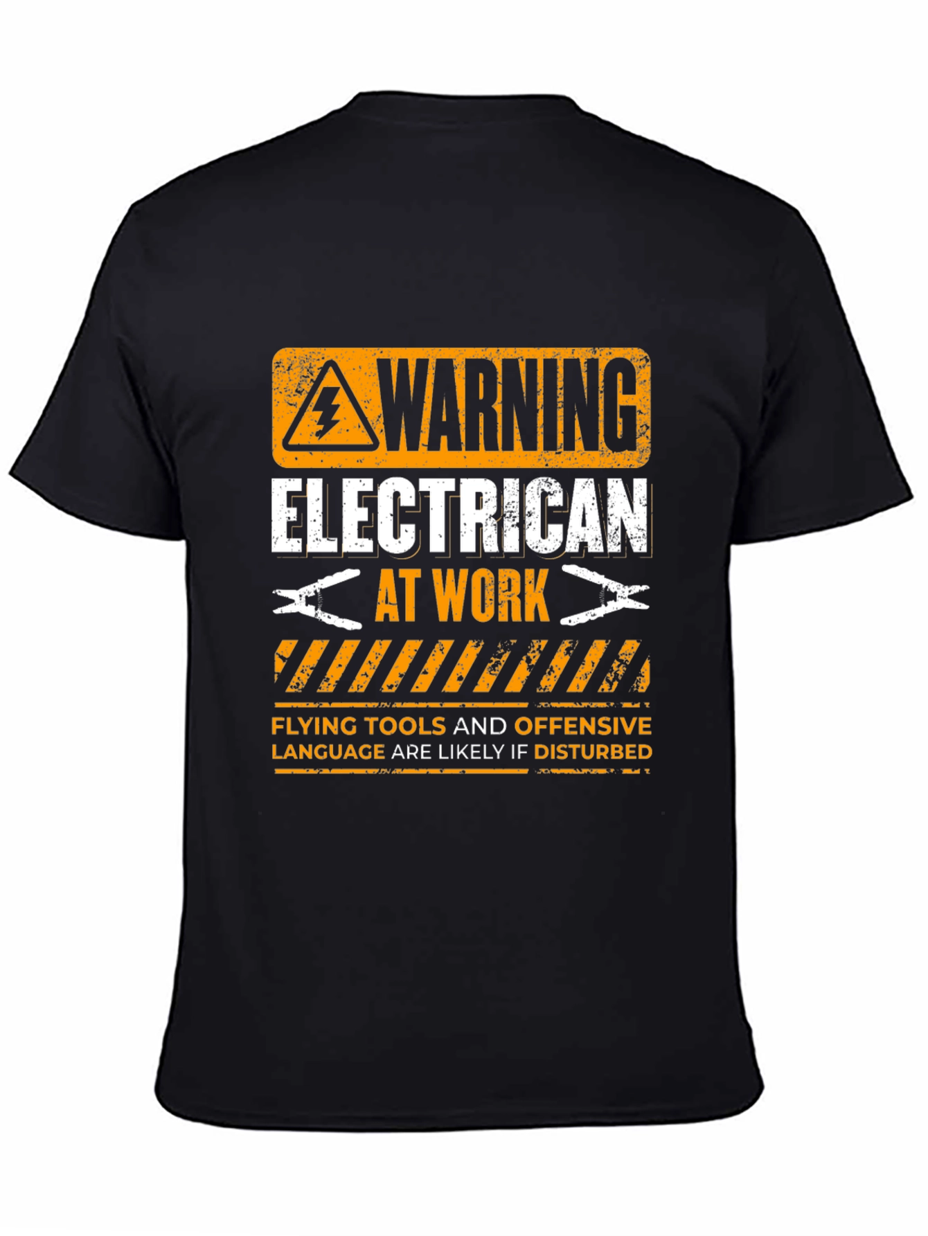 Warning Electrician At Work Graphic T-Shirt
