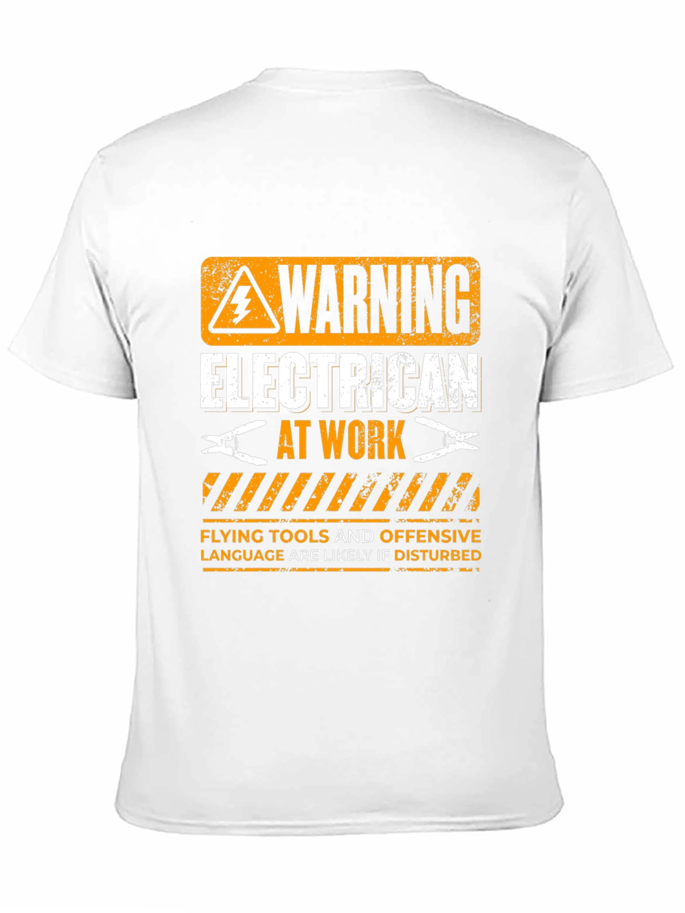 Warning Electrician At Work Graphic T-Shirt