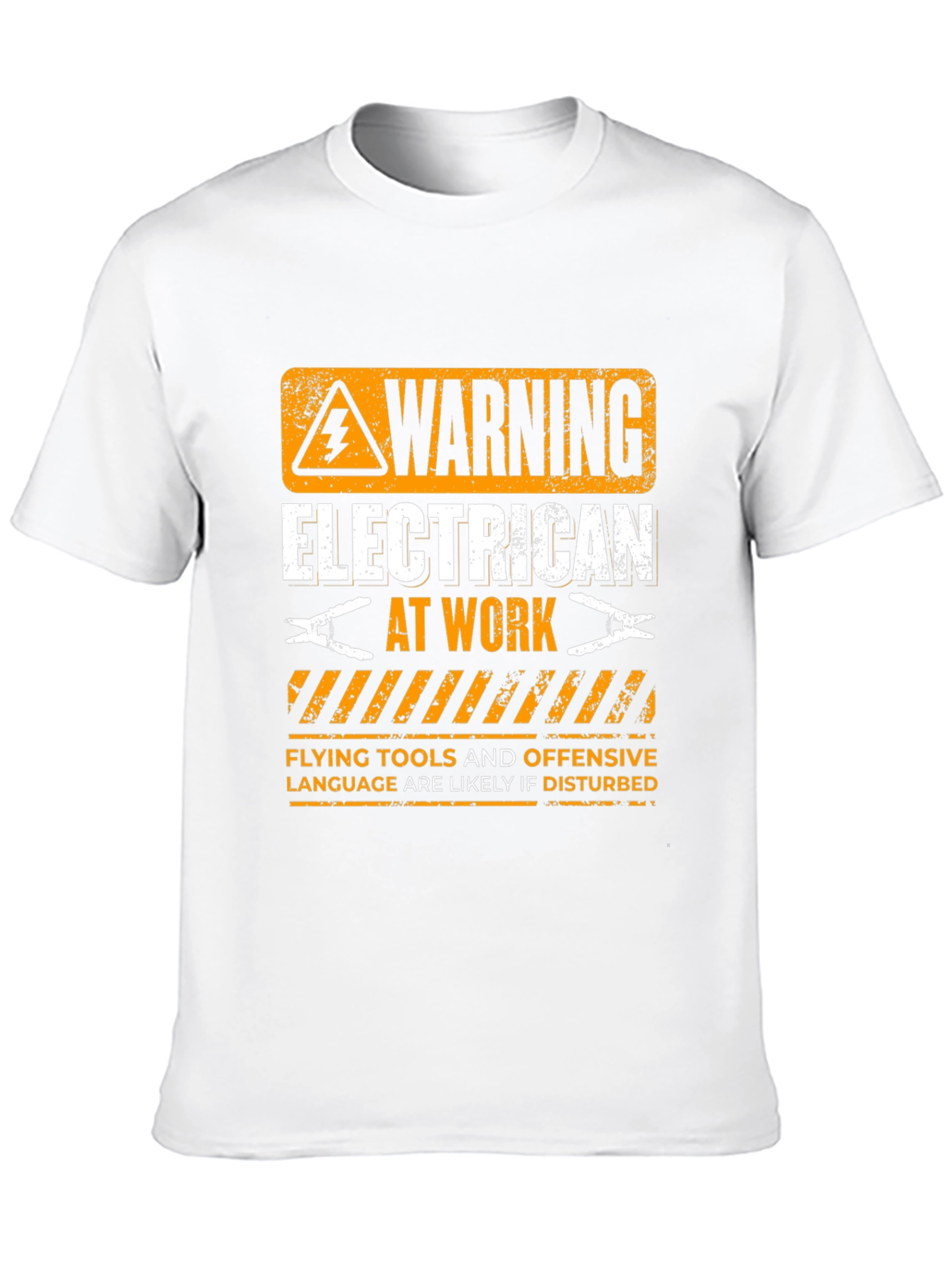 Warning Electrician At Work Graphic T-Shirt