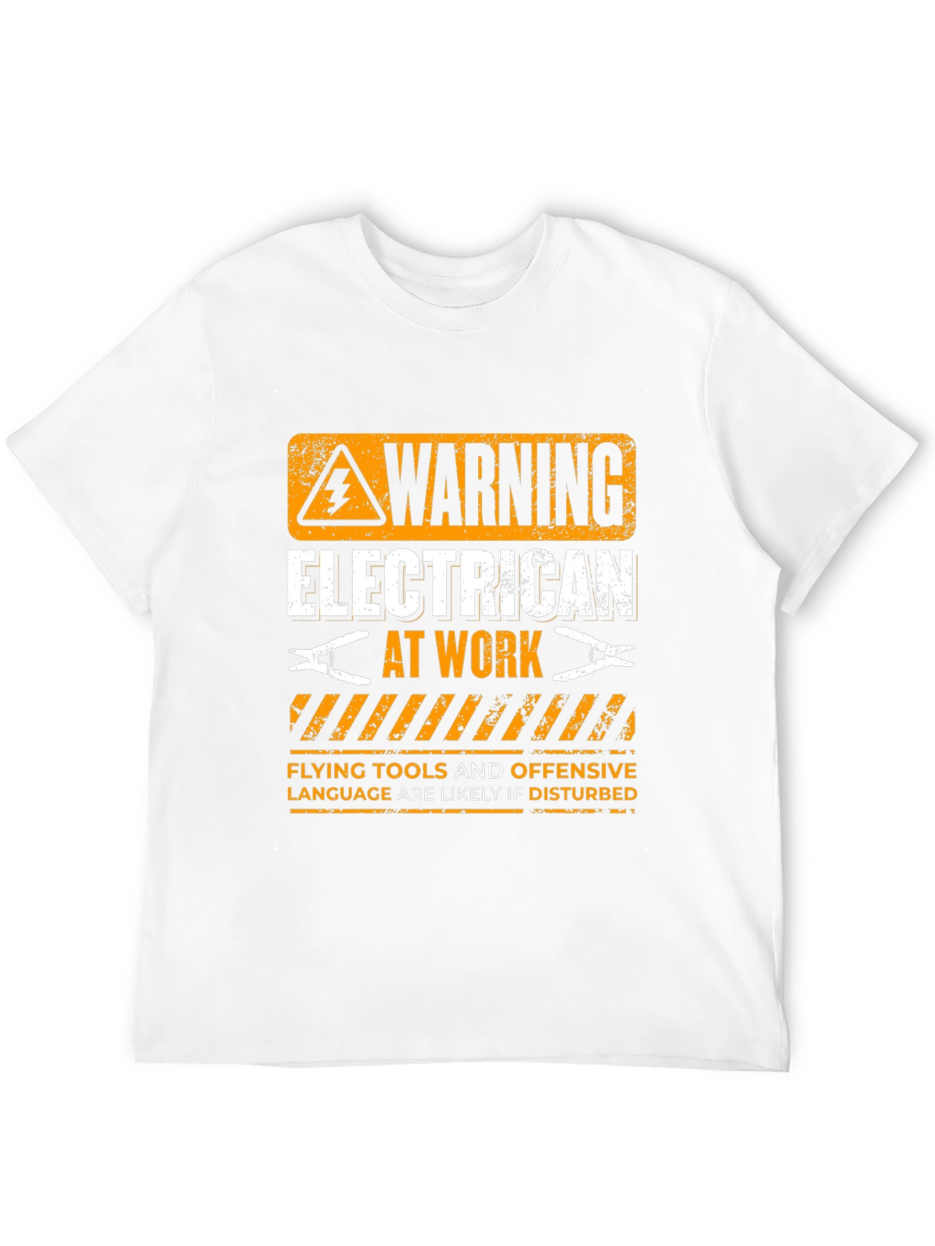 Warning Electrician At Work Graphic T-Shirt