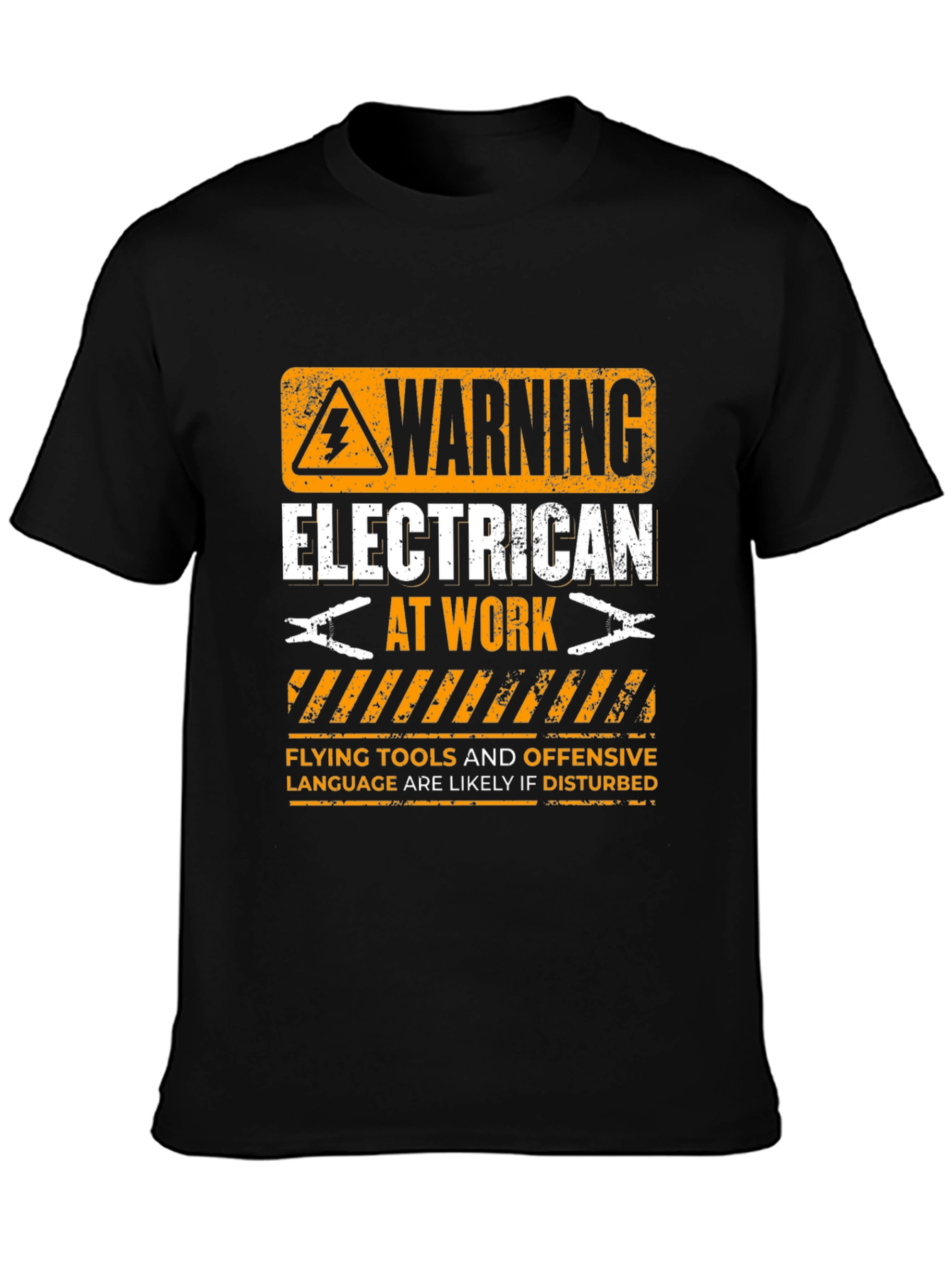 Warning Electrician At Work Graphic T-Shirt