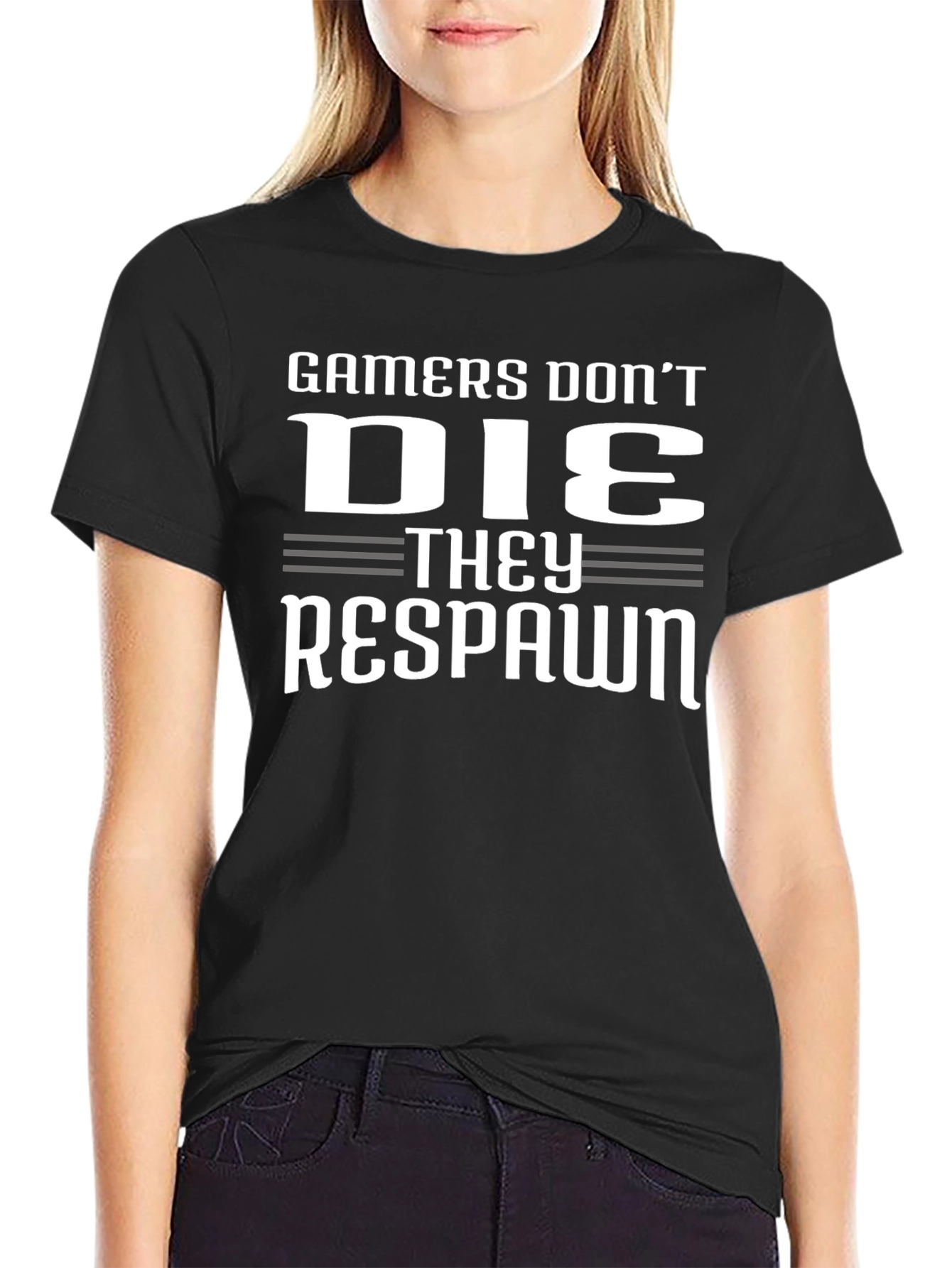 Gamers Dont Die They Respawn Graphic T-Shirt