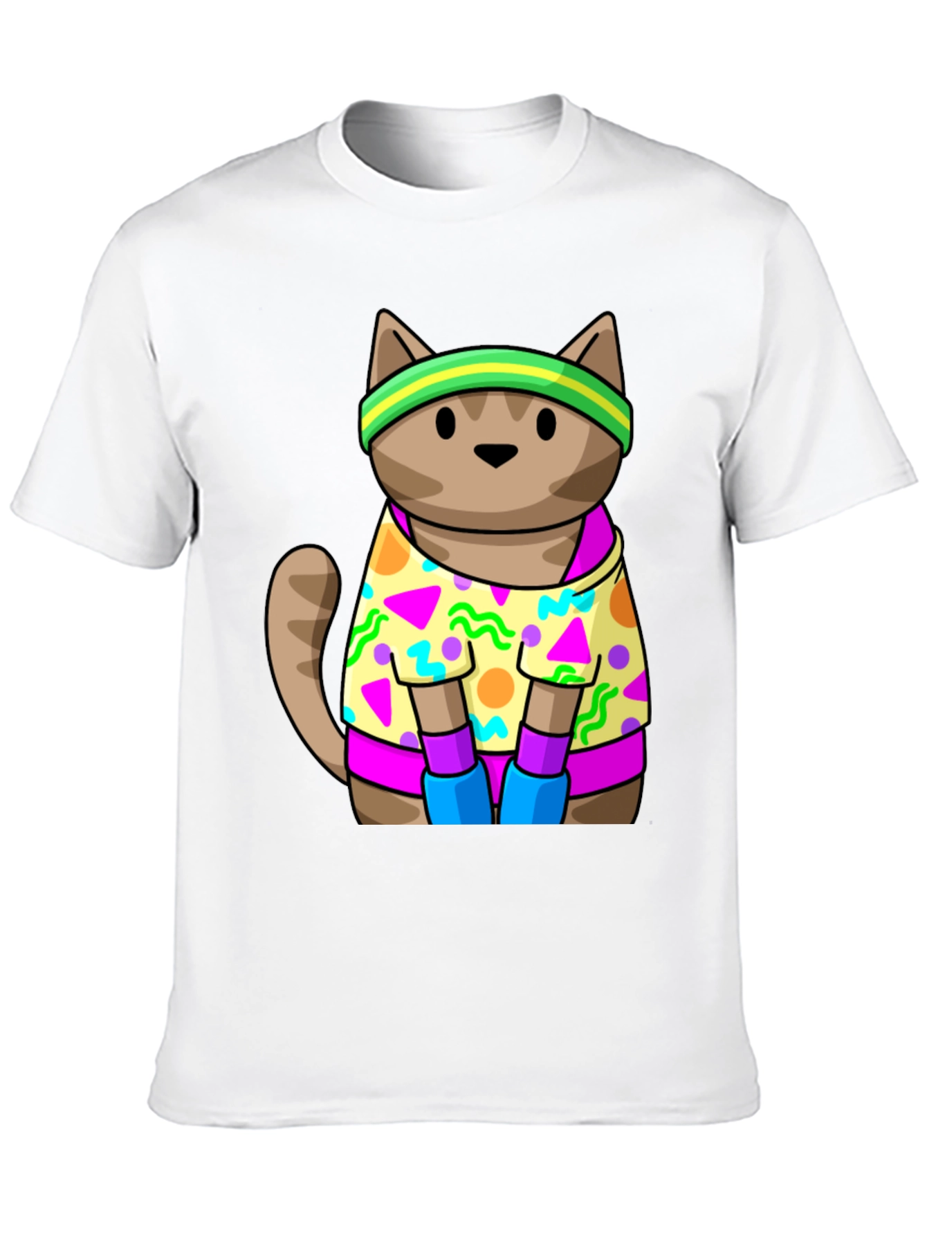Retro Cat T-Shirt 80s 90s