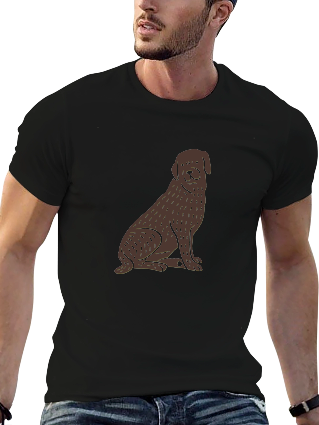 Dog Graphic Black Tee