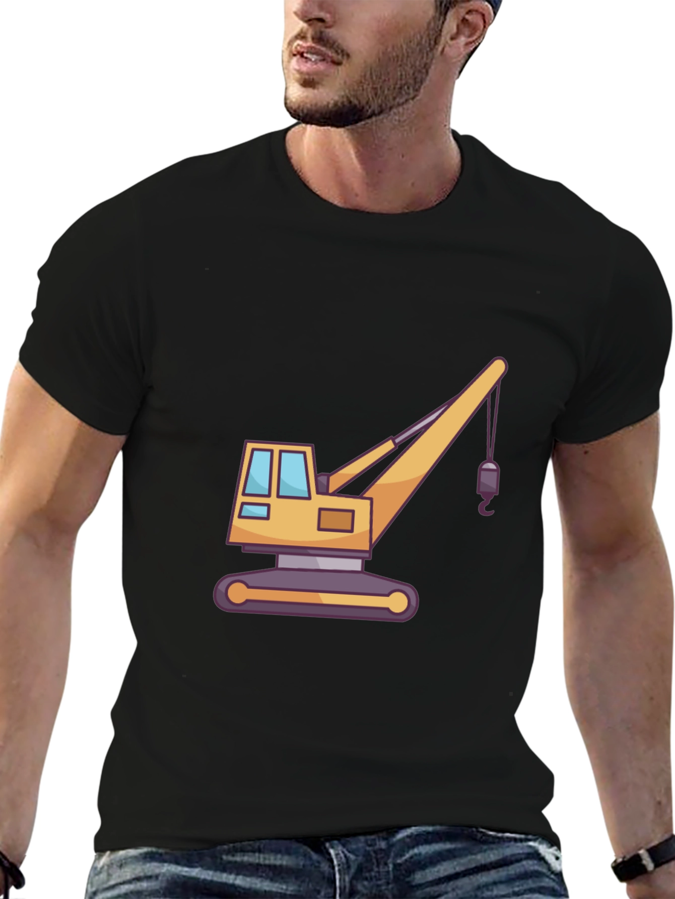 Crane Graphic Tee - Black Short Sleeve Shirt