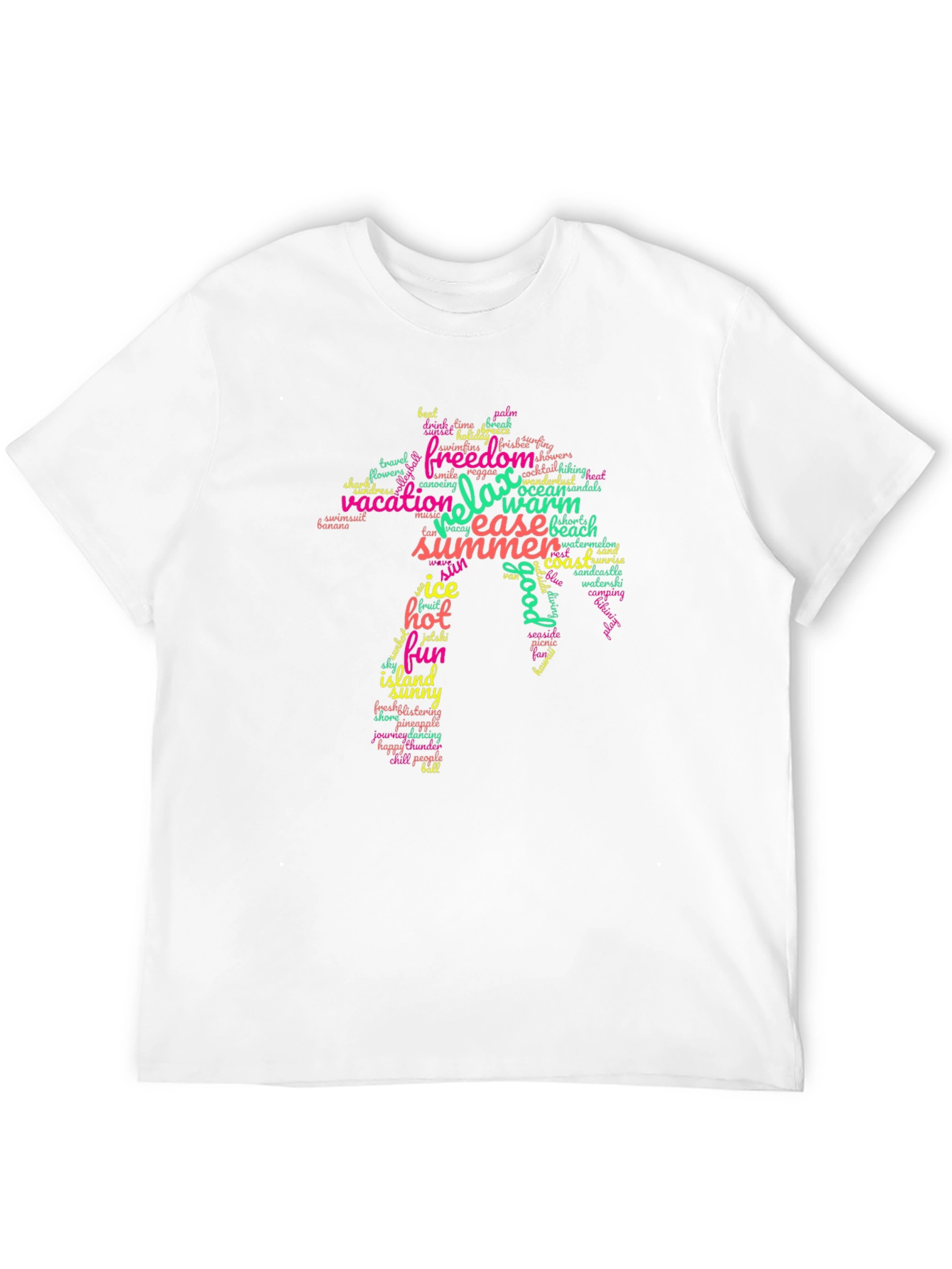 Summer Vibes Word Art Graphic Tee