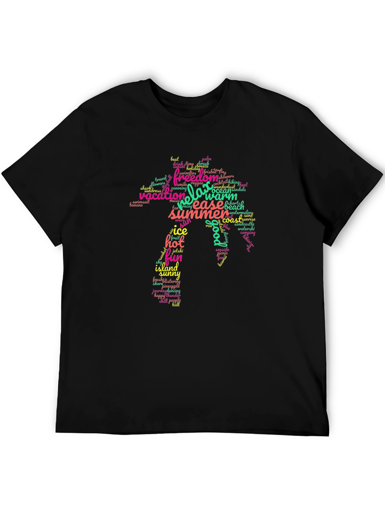 Summer Vibes Word Art Graphic Tee