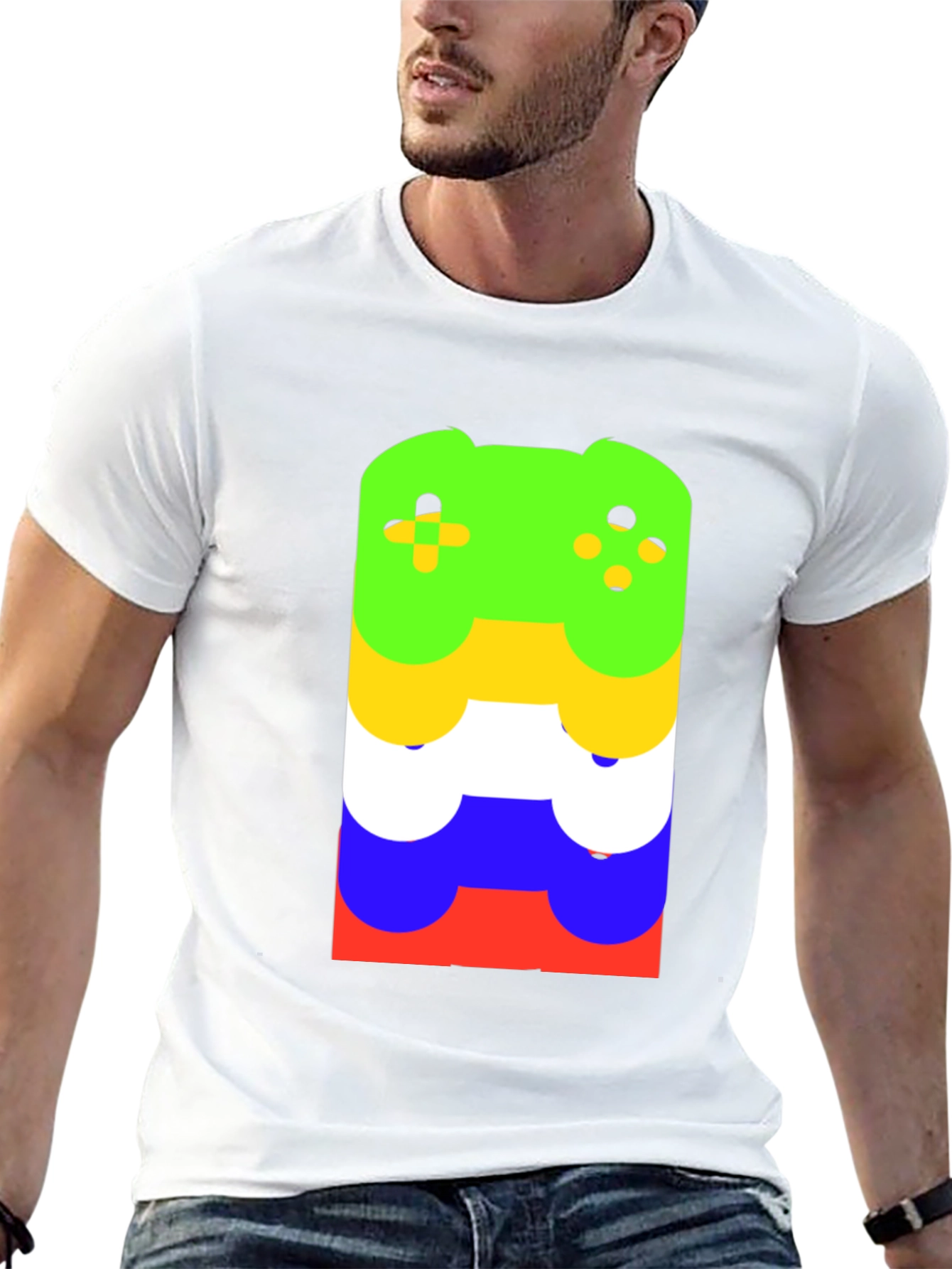 Stacked Controller Graphic Tee - Gamer Style