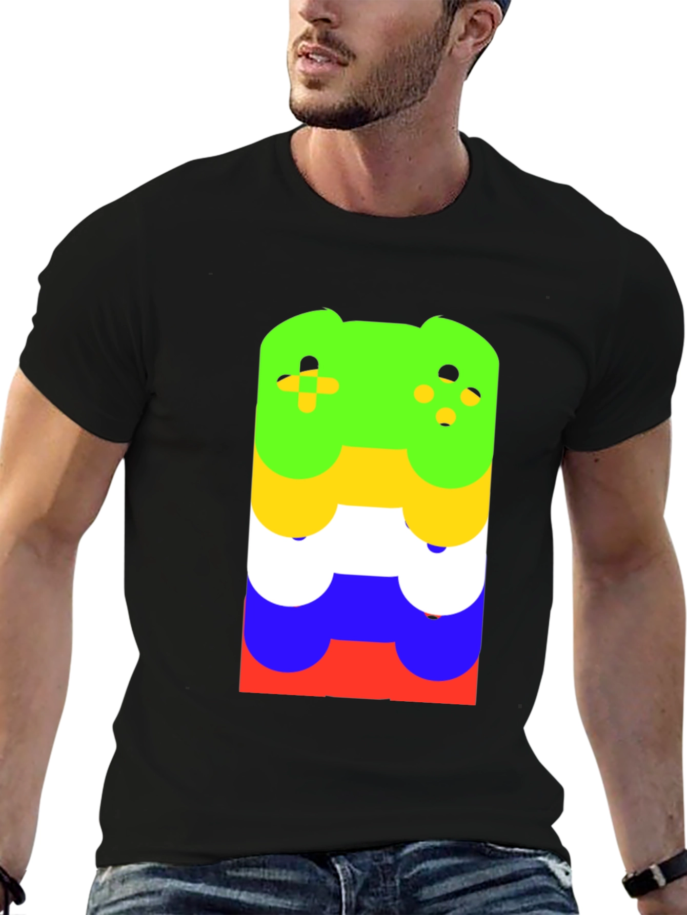 Stacked Controller Graphic Tee - Gamer Style
