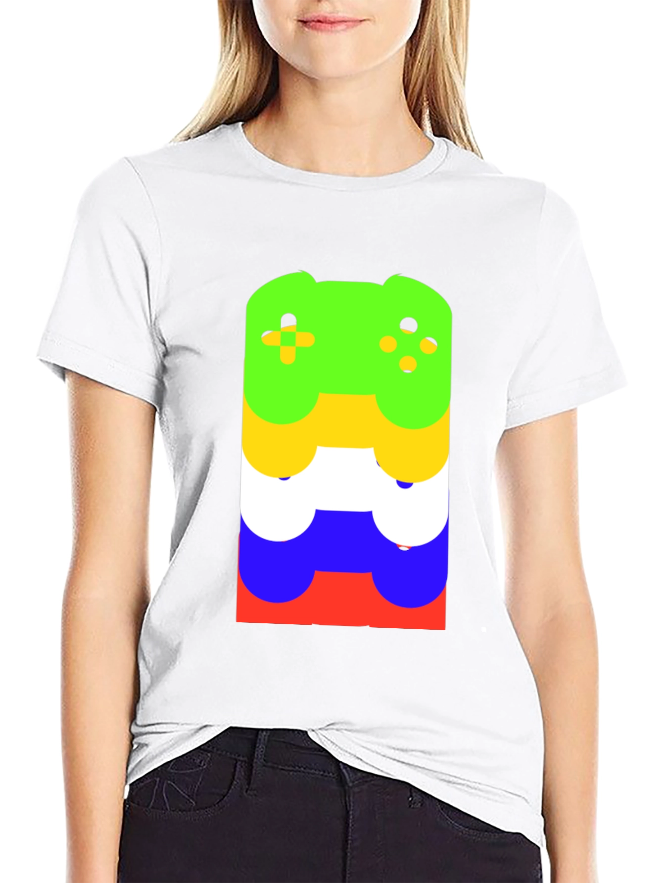 Stacked Controller Graphic Tee - Gamer Style