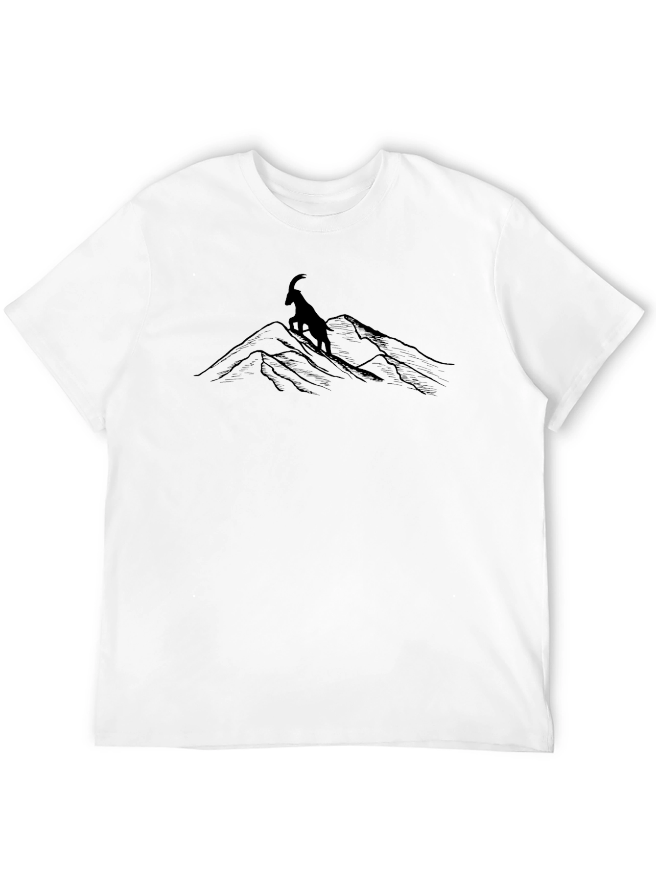 Mountain Goat Graphic Tee - Black