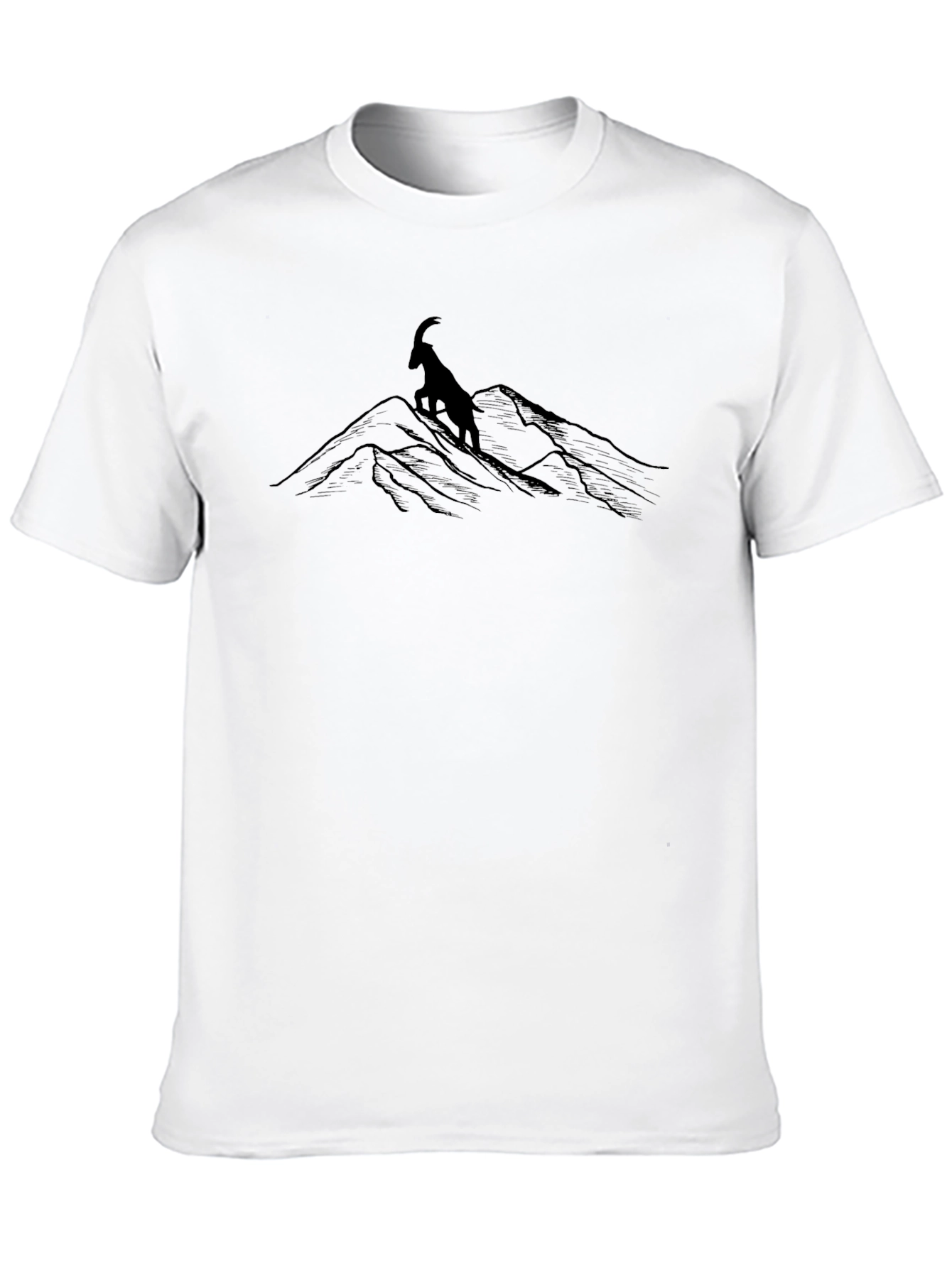 Mountain Goat Graphic Tee - Black