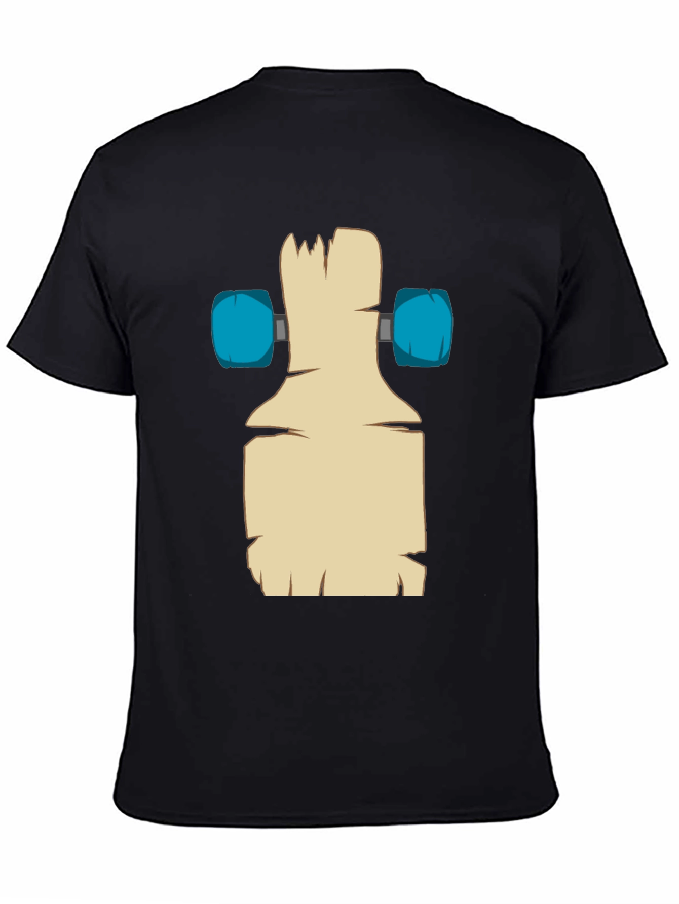 Skateboard Deck Graphic Black Tee