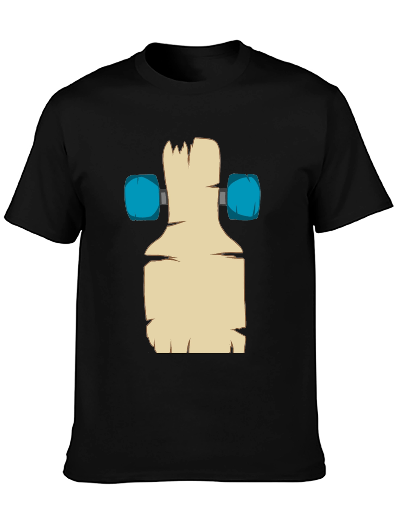 Skateboard Deck Graphic Black Tee