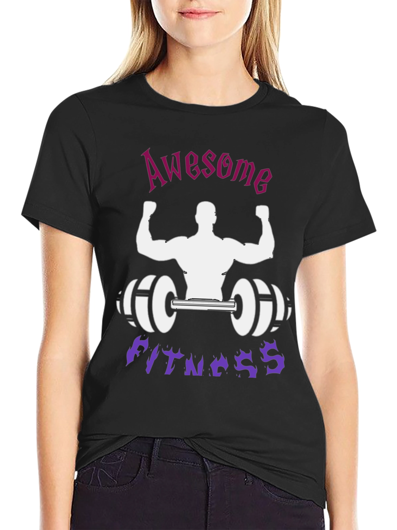 Awesome Fitness Black T-Shirt
