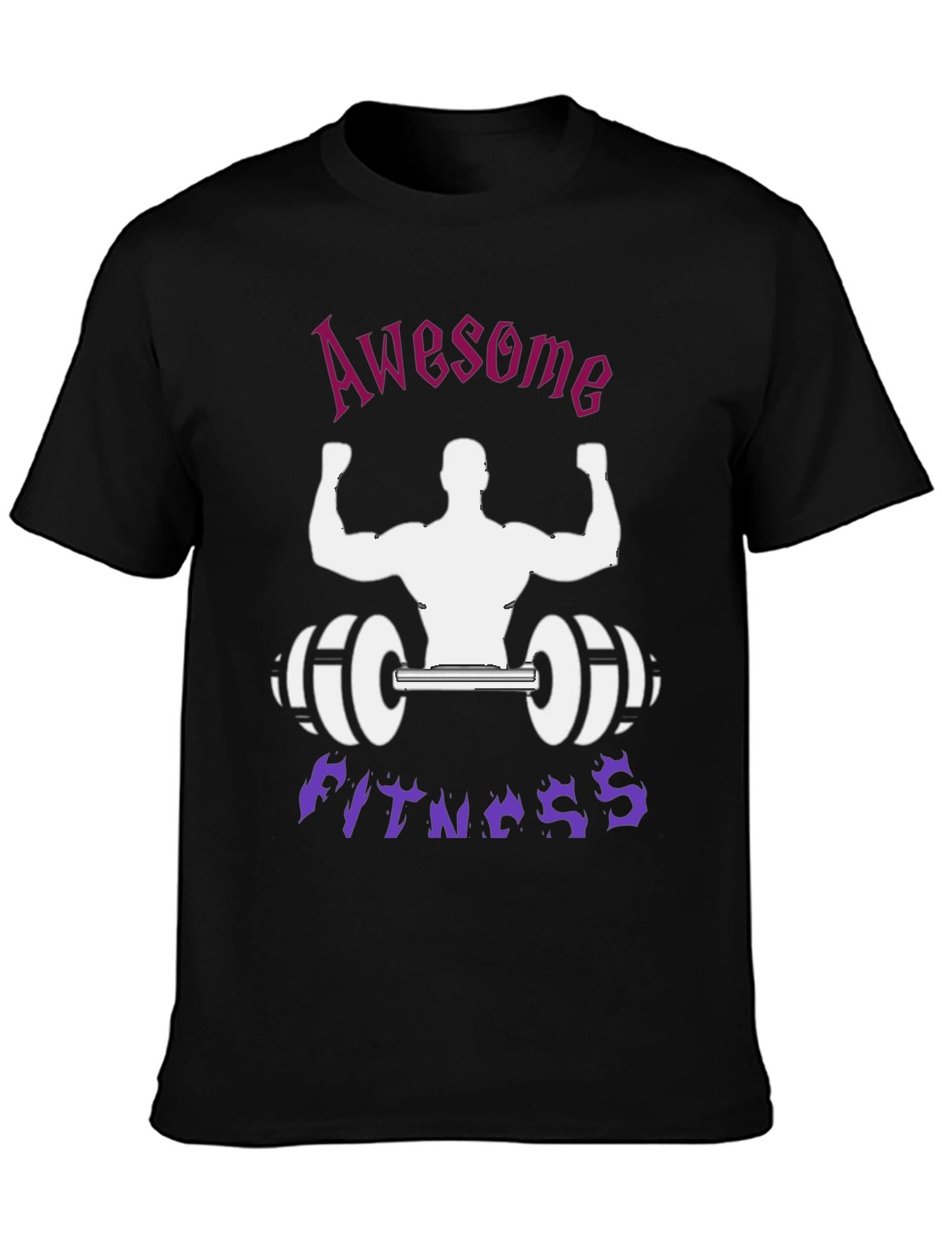 Awesome Fitness Black T-Shirt